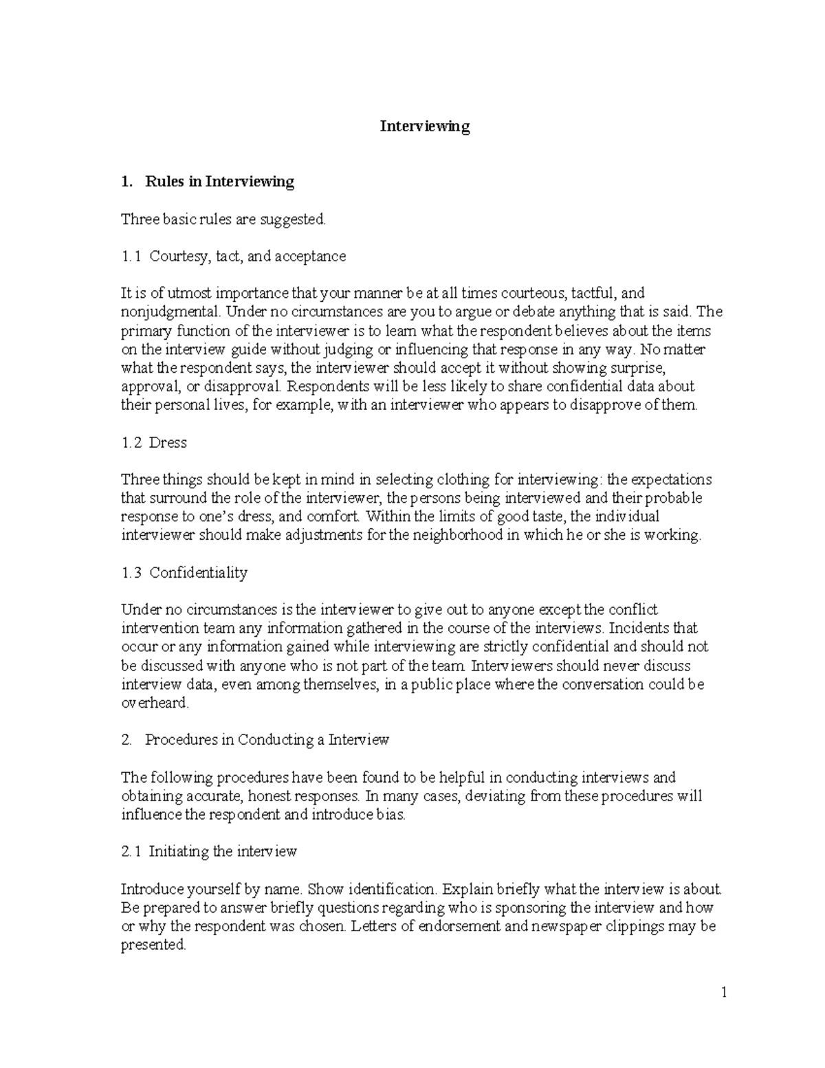 Annex 3f Interviewing - How to conduct Key Informant Interviews ...