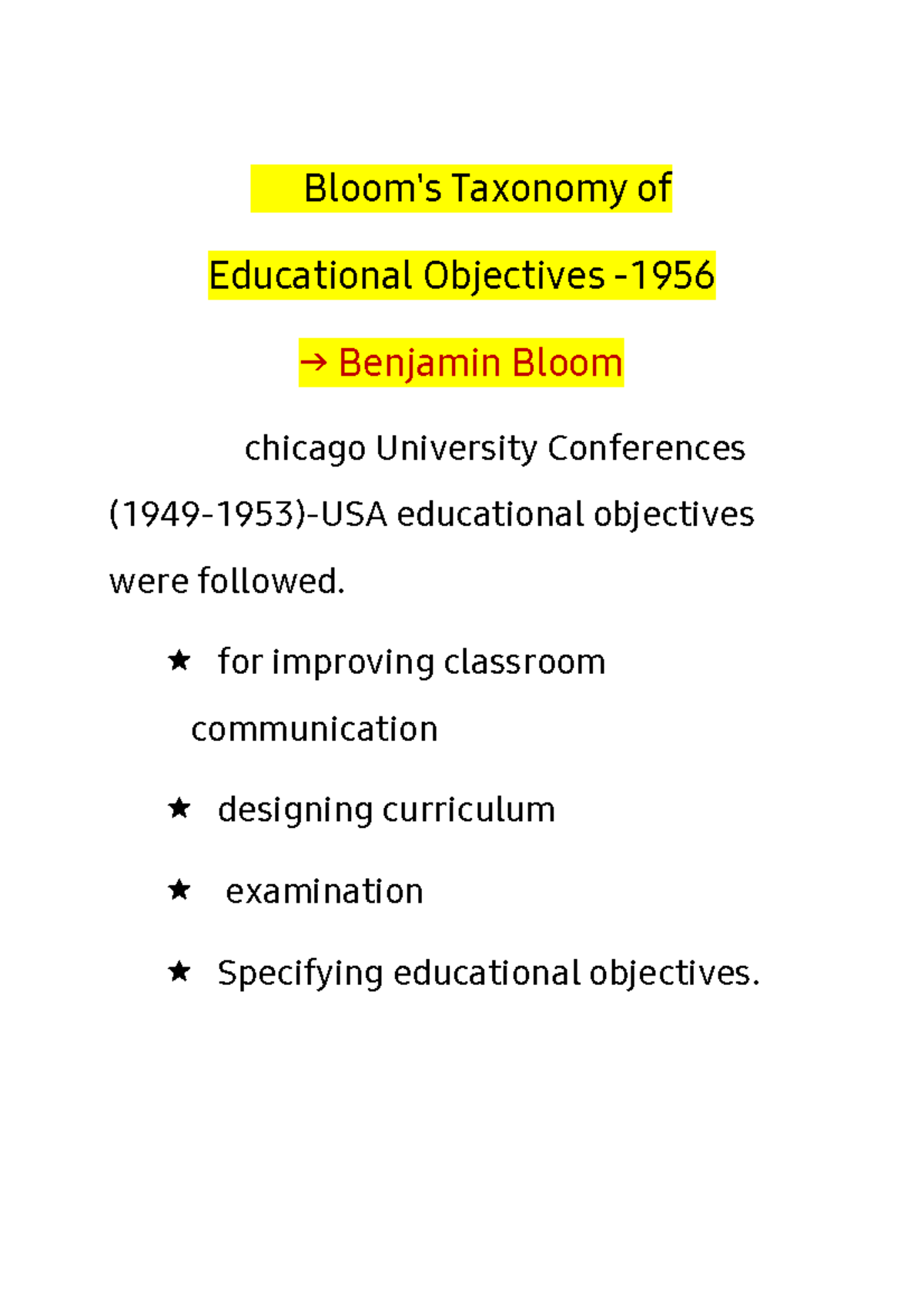 Bloom's Taxonomy - for improving classroom communication designing ...