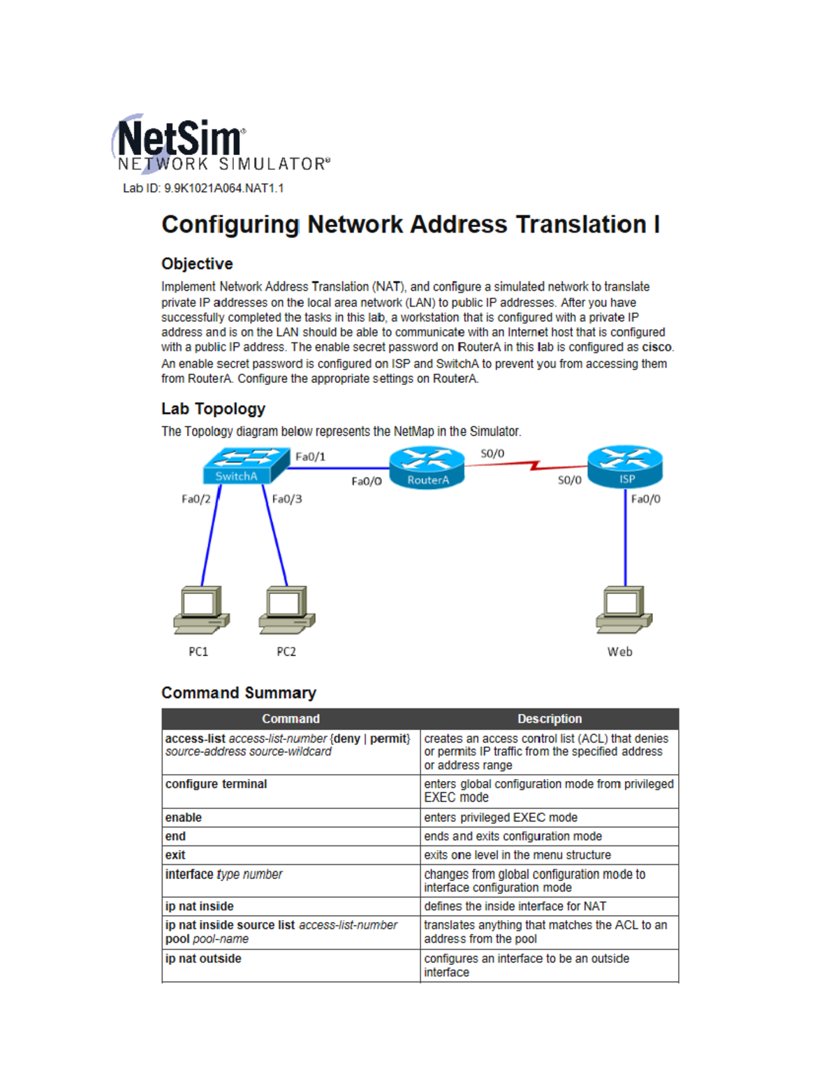 Network Address Translation Boson - Studocu
