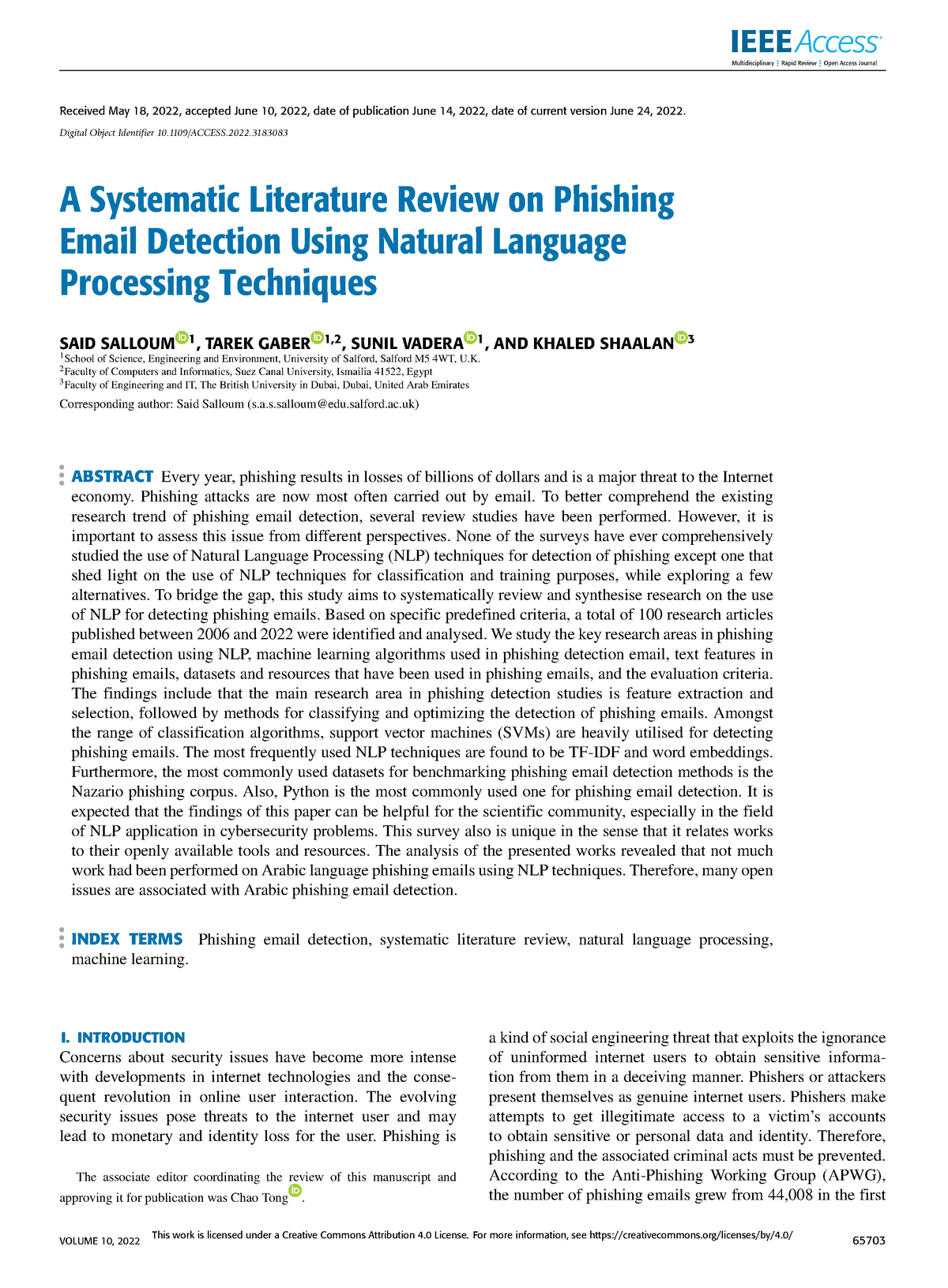 a systematic literature review on phishing website detection techniques