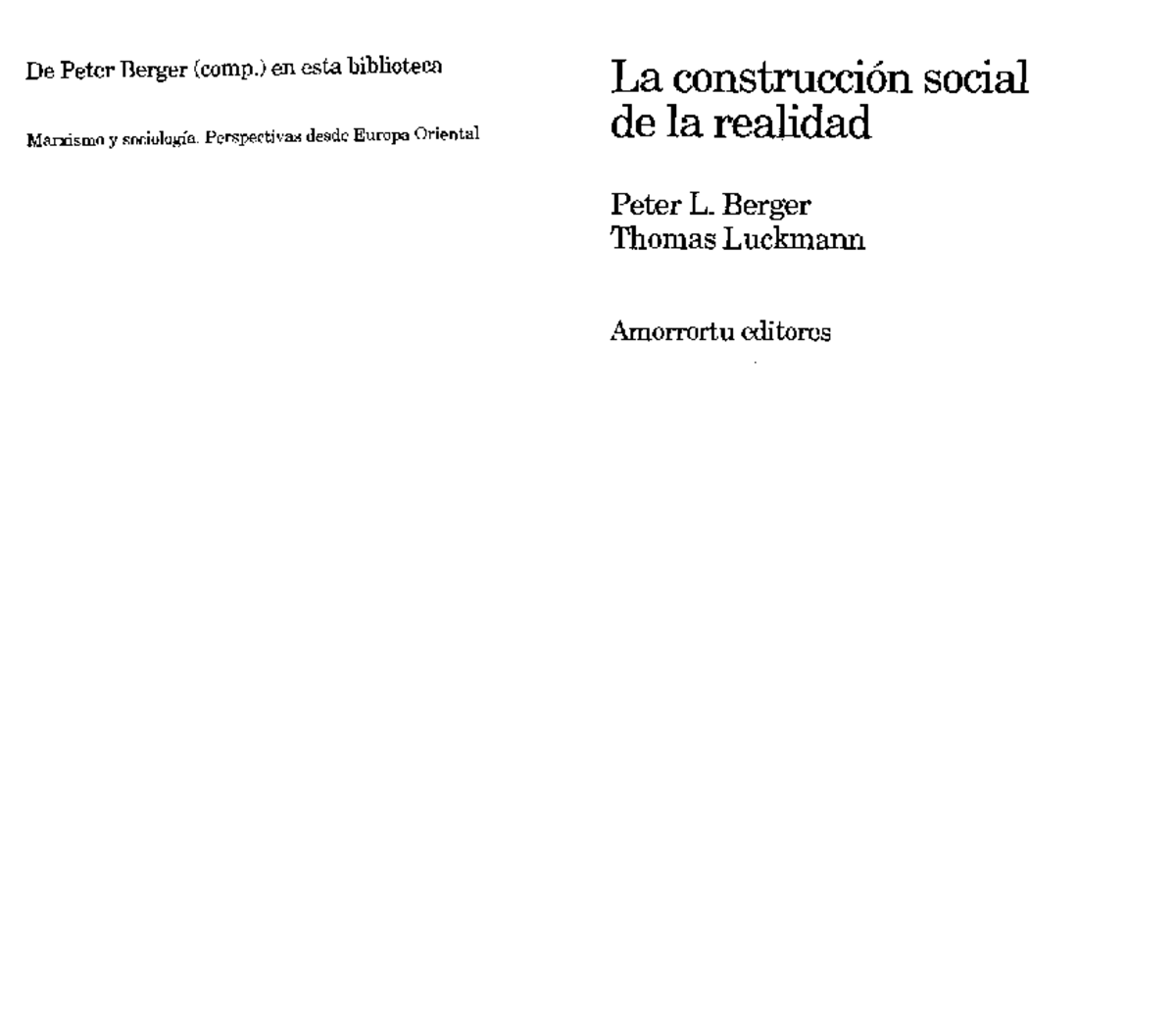 8. Berger y Luckmann La construcción