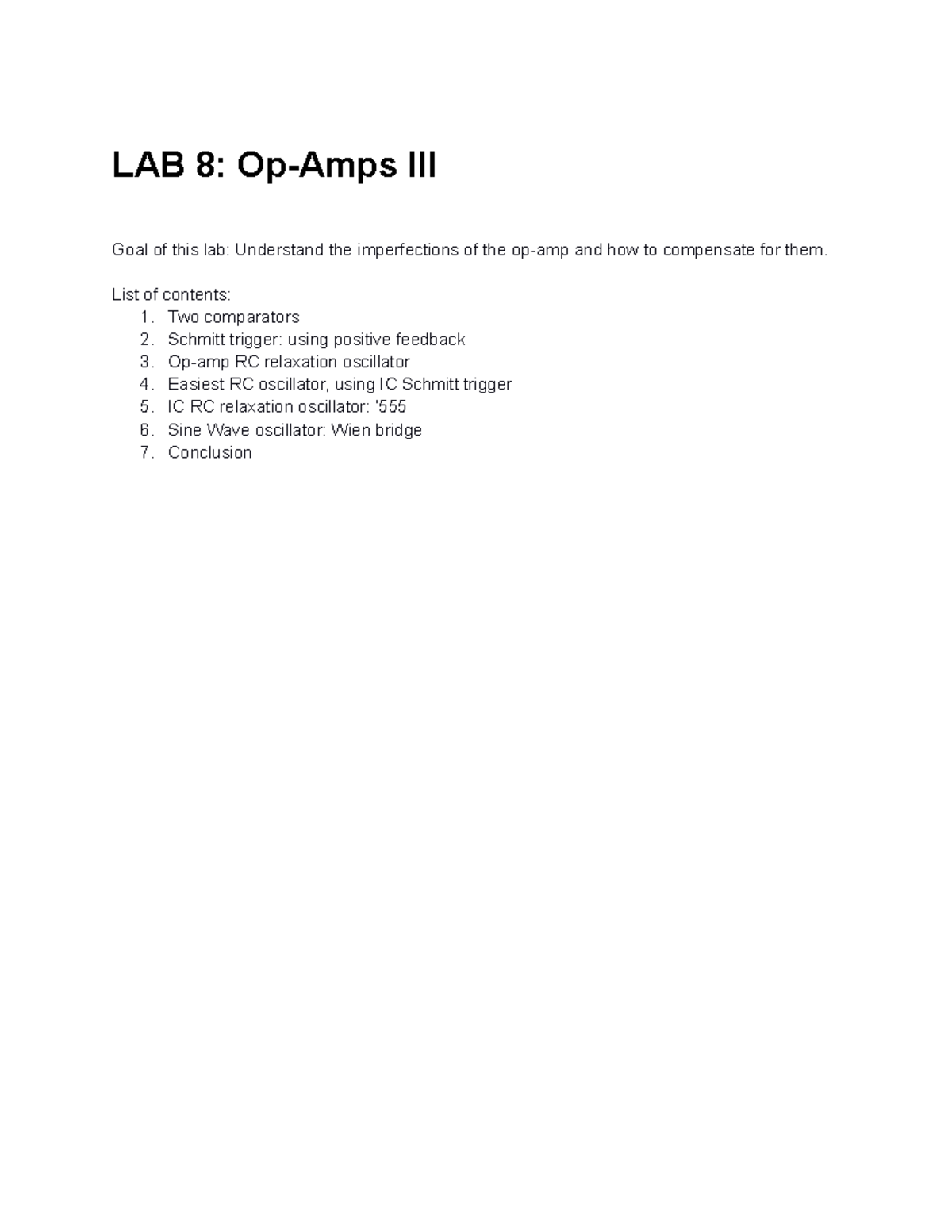 Lab 8 Op Amps Iii Notebook For Lab 8 Lab 8 Op Amps Iii Goal Of This Lab Understand The