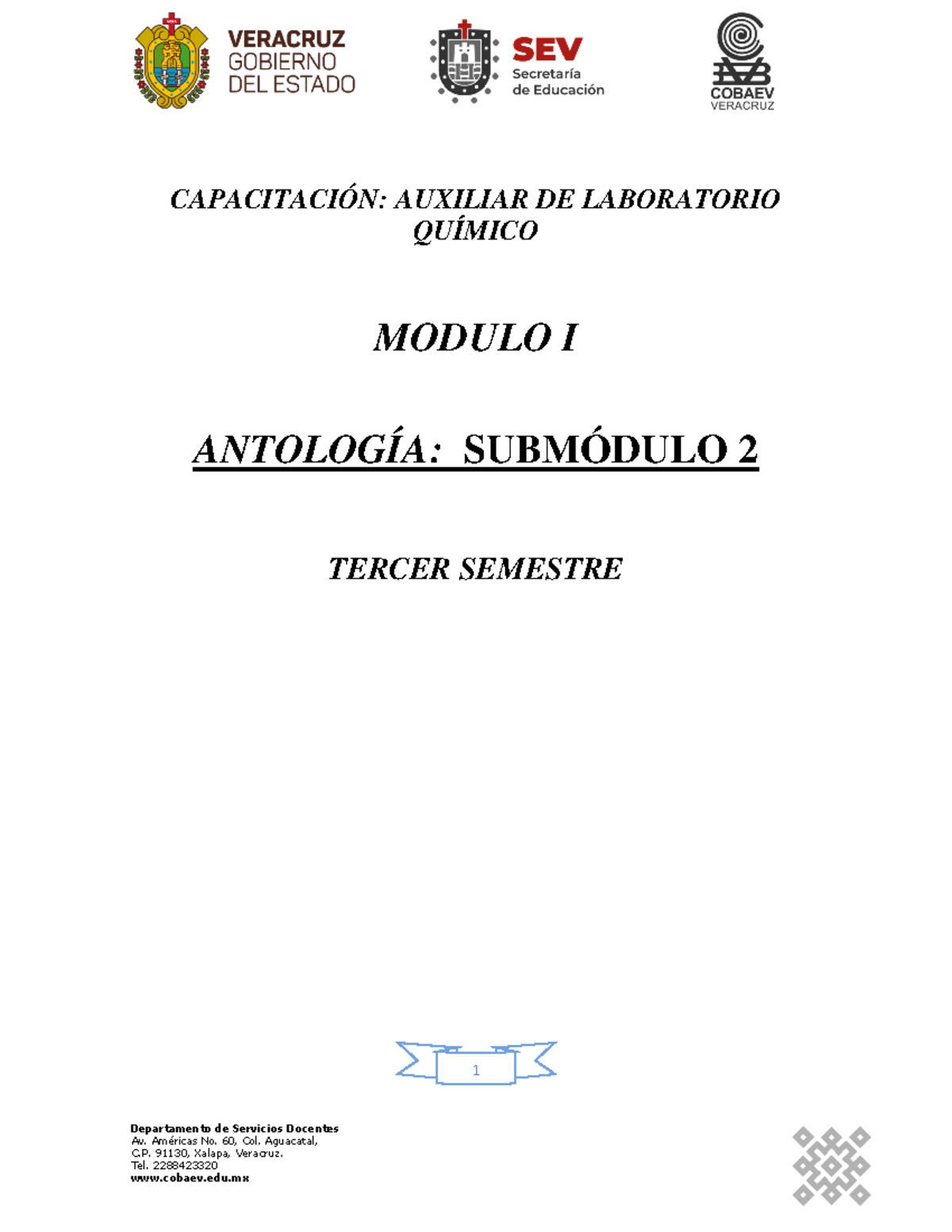 Antologia Modulo I submodulo 2 3er Semestre 081526 - 1 Departamento de ...