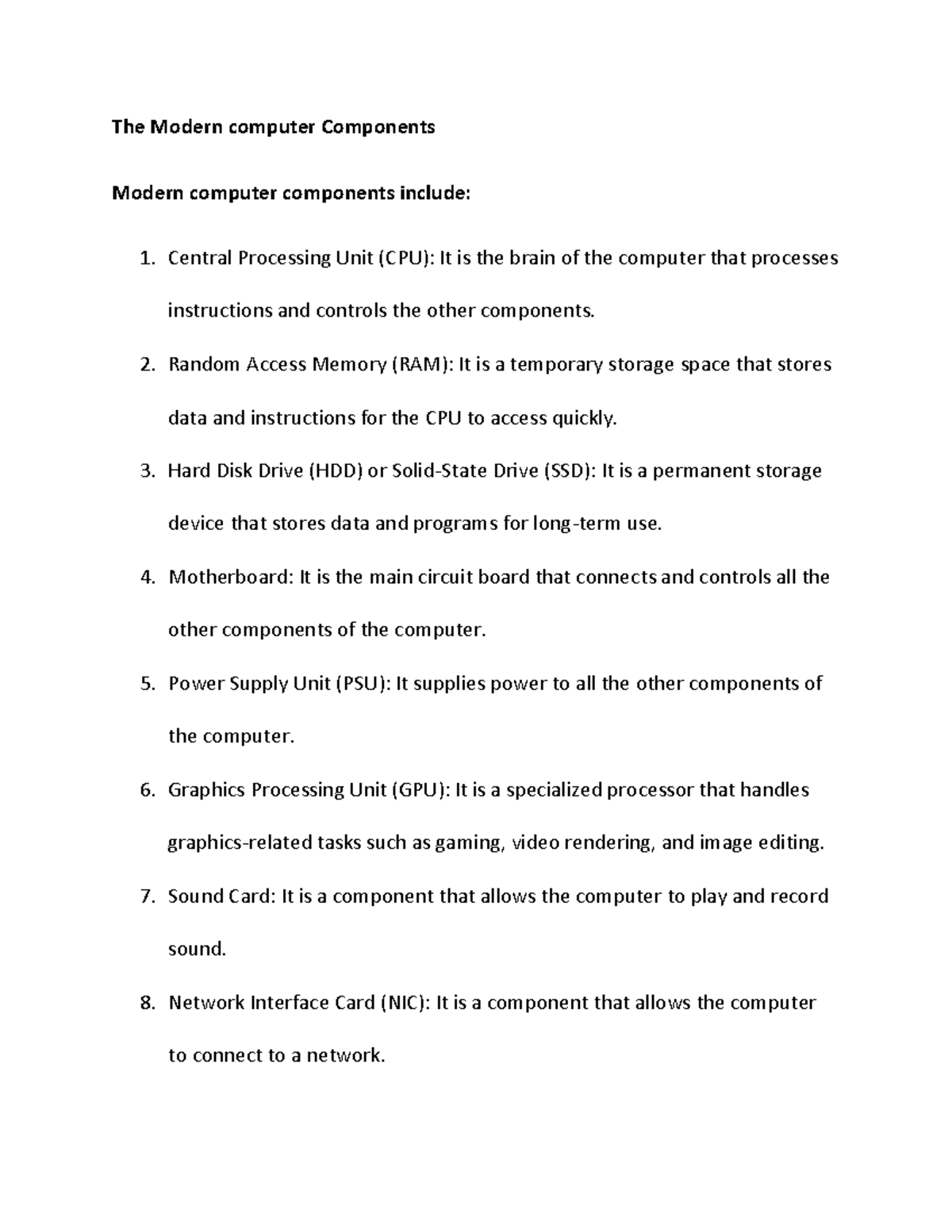 Document 30 - Shan - The Modern computer Components Modern computer ...