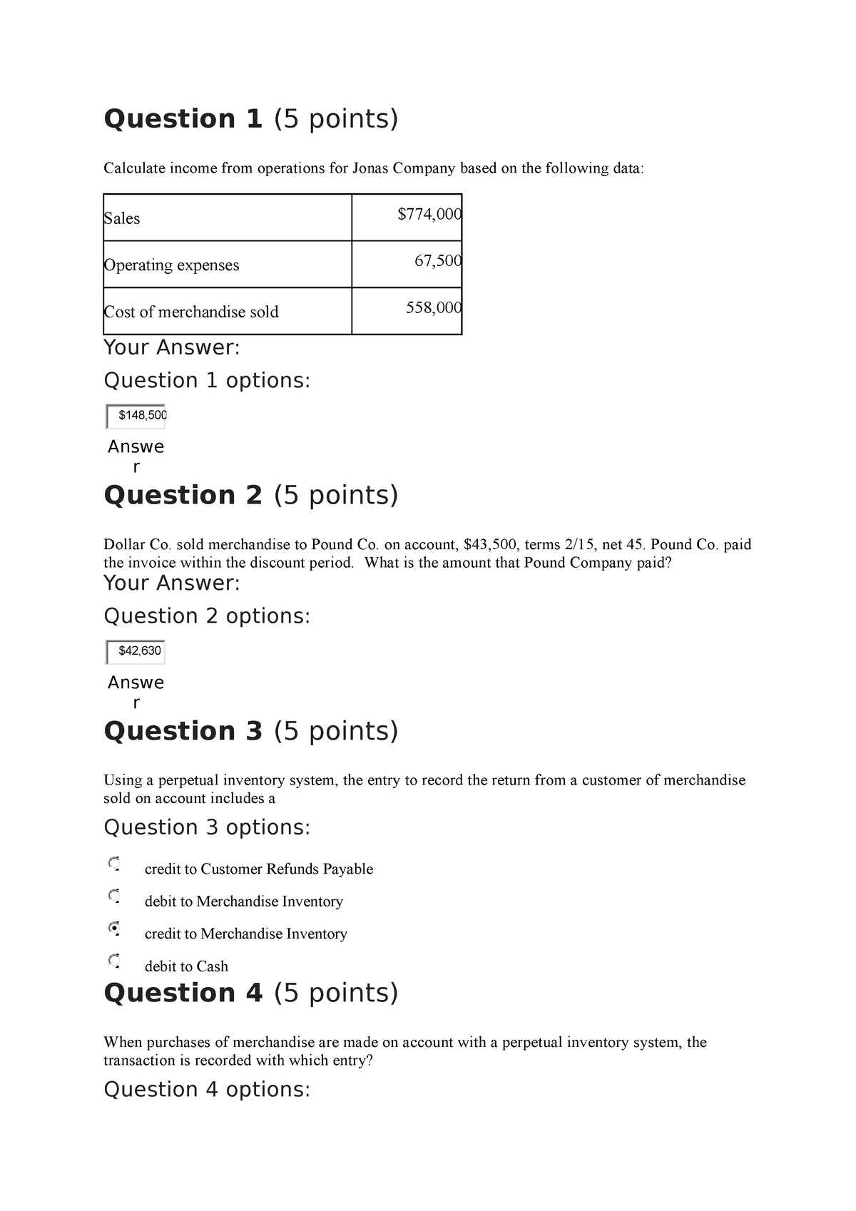 accounting assignment question