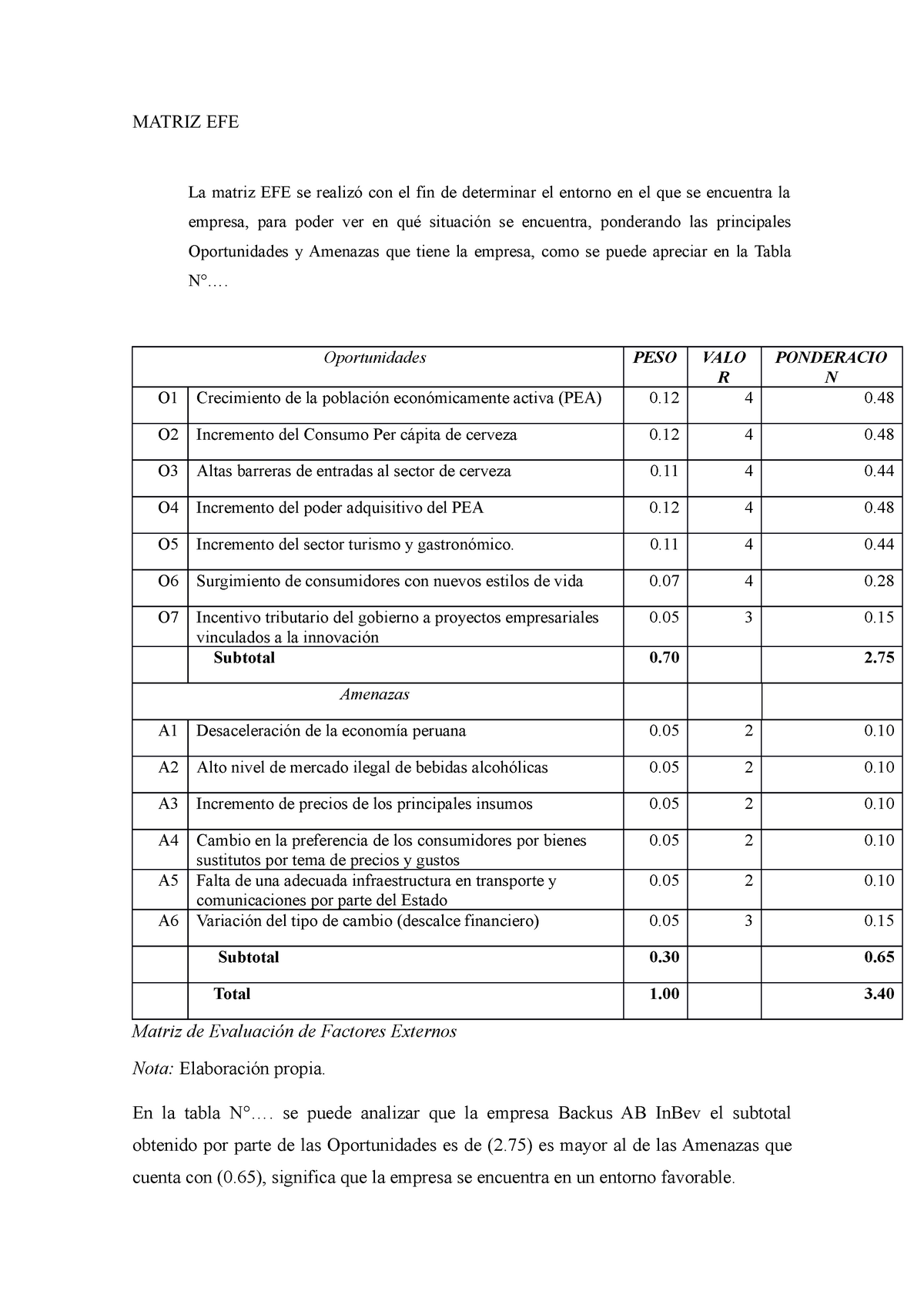 Matriz Efe Efi Backus Lecture Notes 1 Matriz Efe La Matriz Efe Se Realizó Con El Fin De 0069