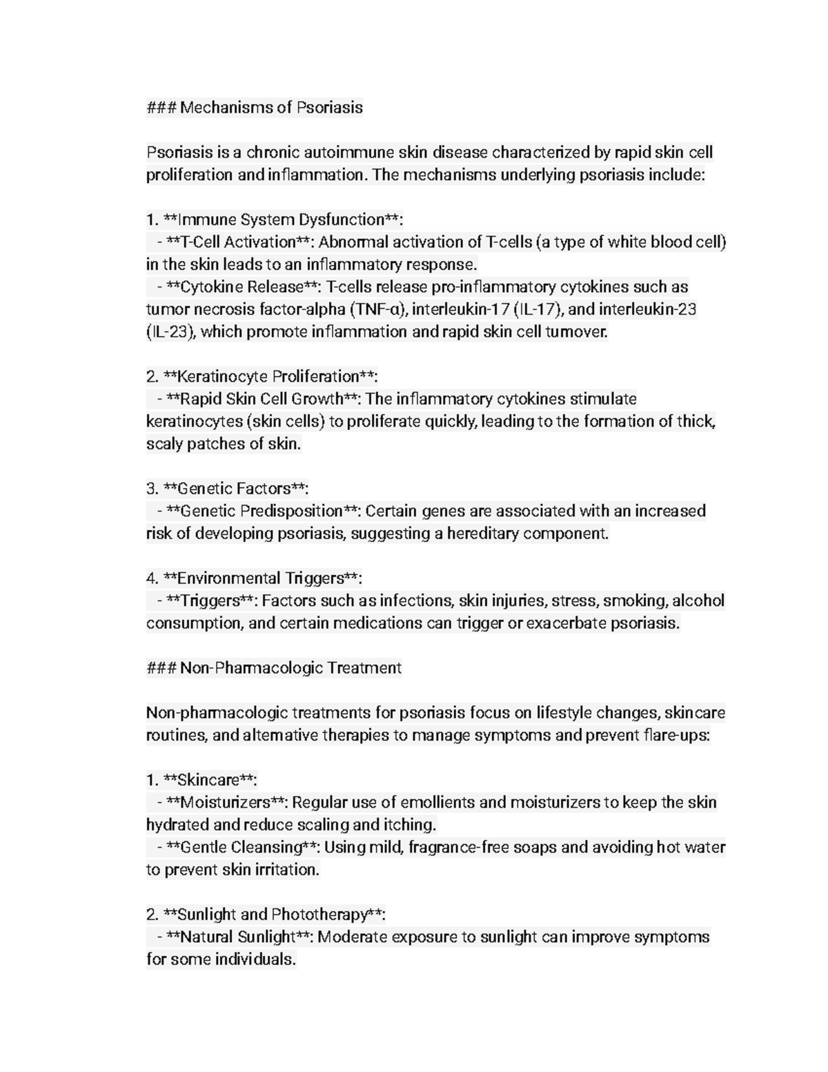 Psoriasois - Pharmacology and Medications - Mechanisms of Psoriasis ...