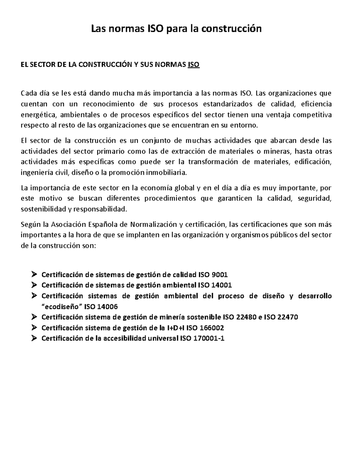 Las normas ISO más importantes para la construcción - Las normas ISO ...