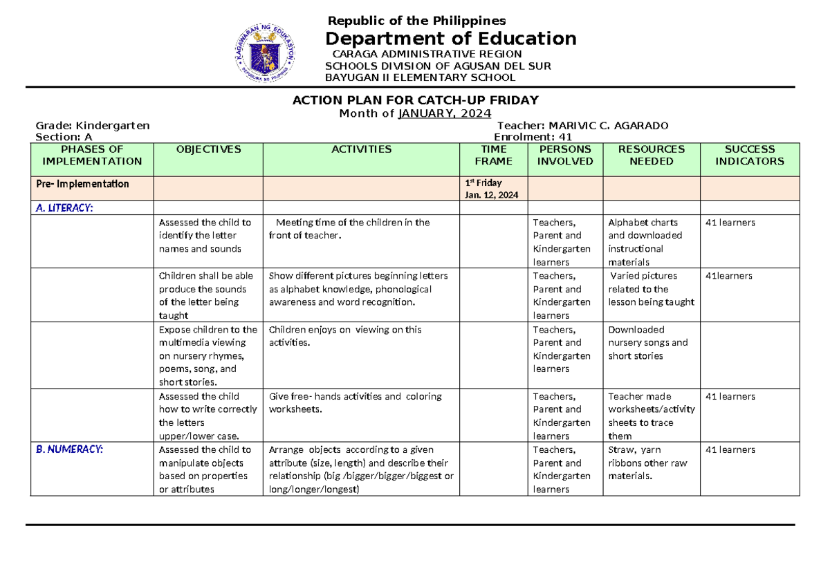 K24Action-Plan- Catch-UP-Friday- Grade-1 - Copy - Department of ...