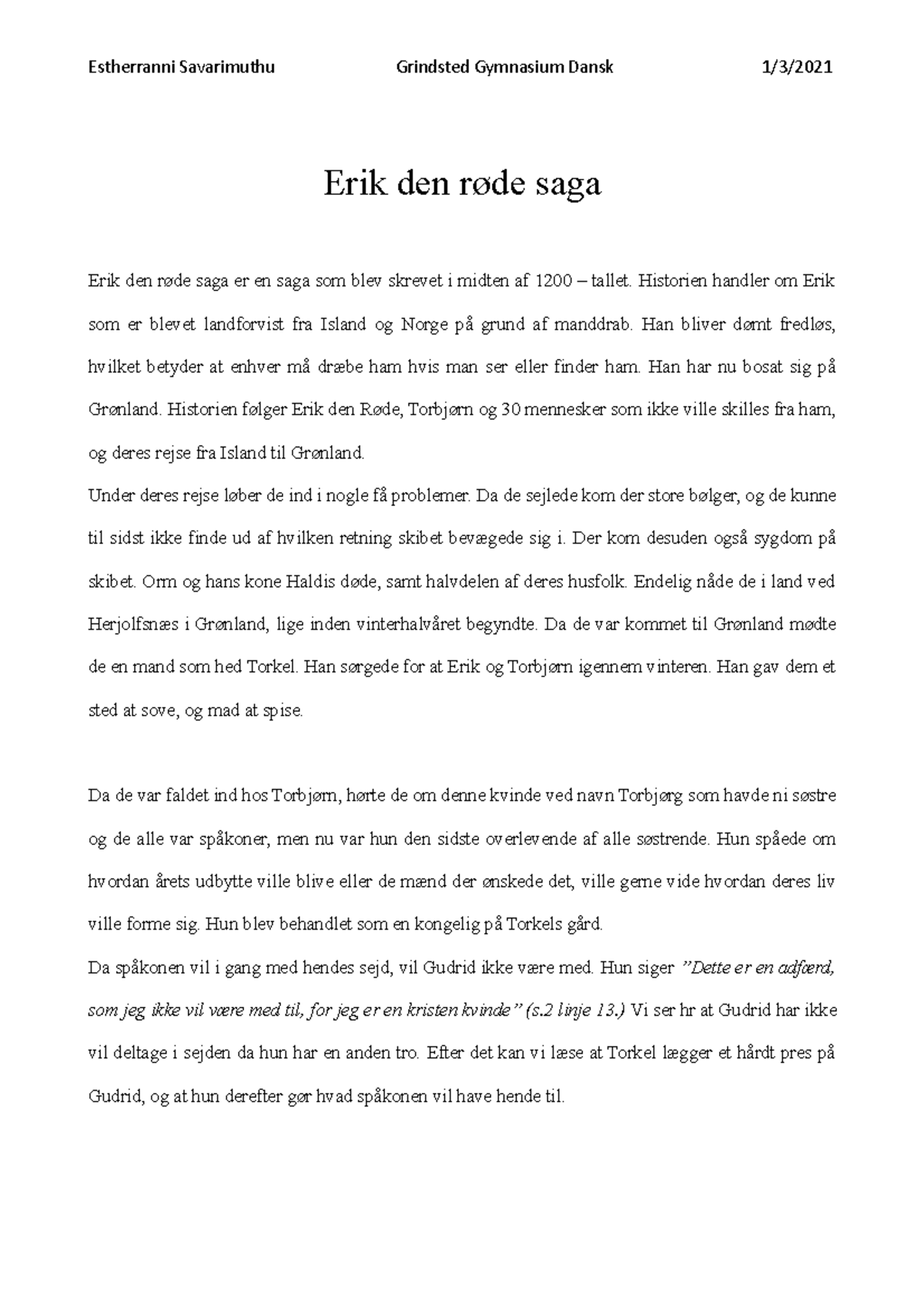 Erik den røde saga artikel - Estherranni Savarimuthu Grindsted ...