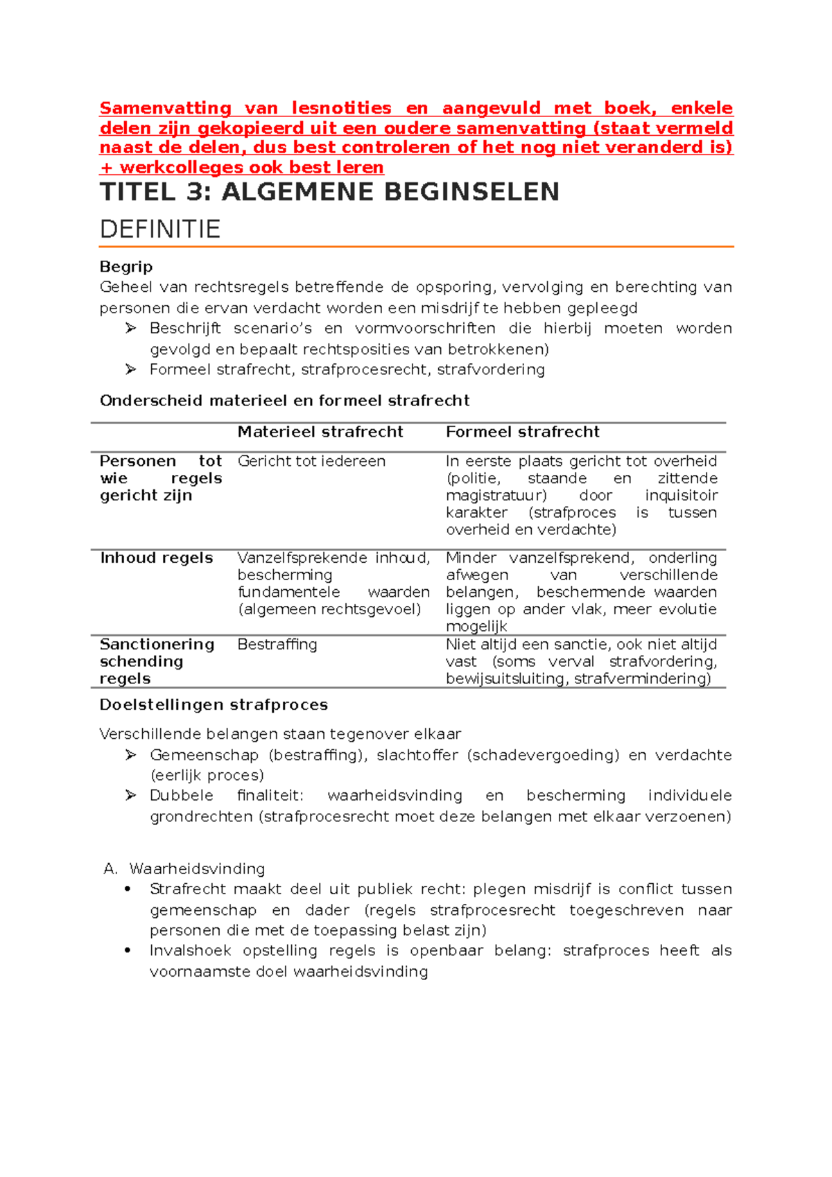 Samenvatting Formeel - Samenvatting Van Lesnotities En Aangevuld Met ...