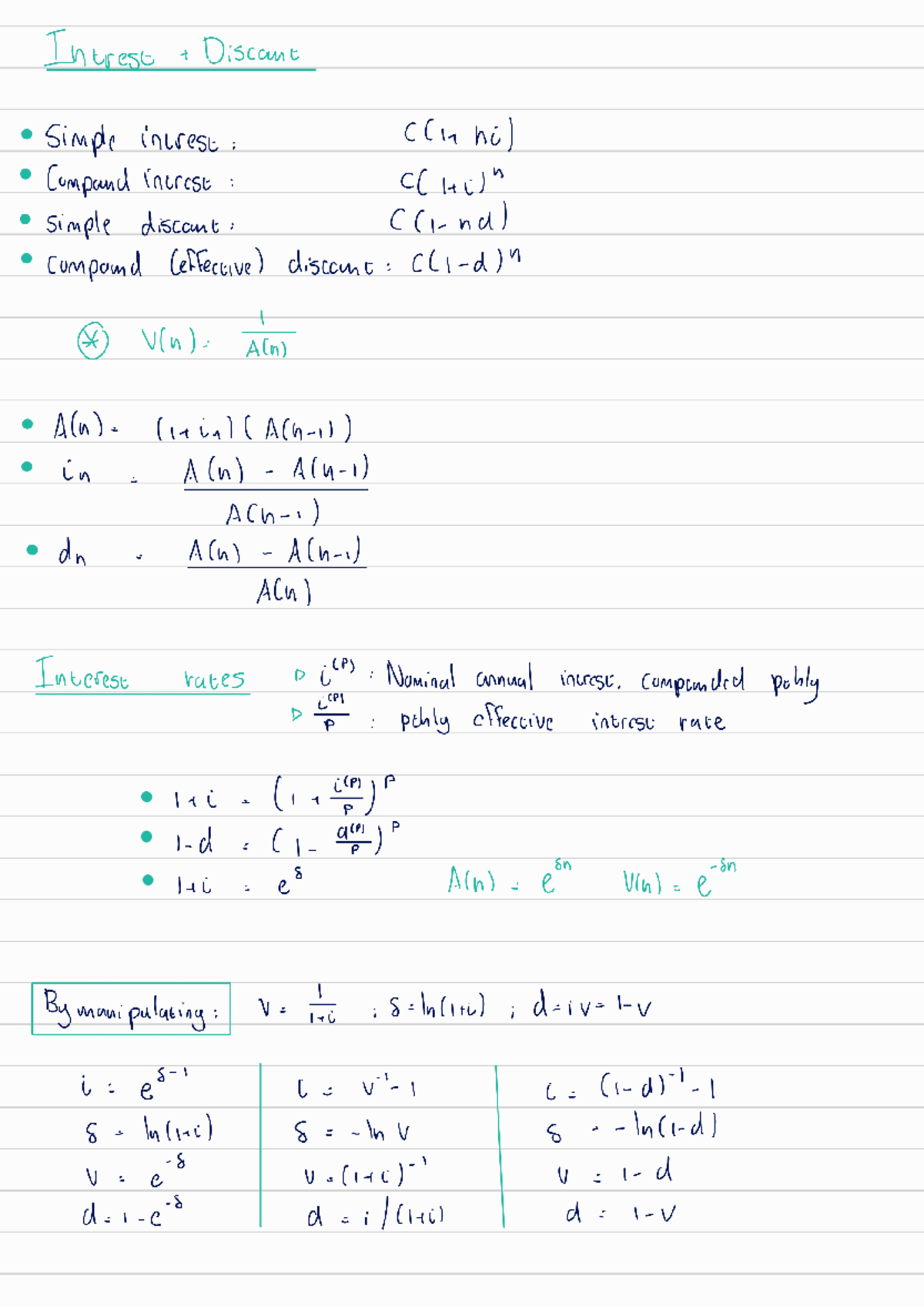 Formula Sheet 240416 074306 - IAS 211 - Studocu