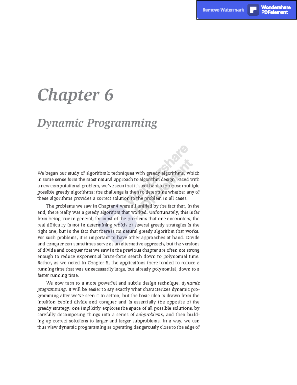 Ch6- AD - Ch 7 of the book - Chapter 6 Dynamic Programming We began our ...