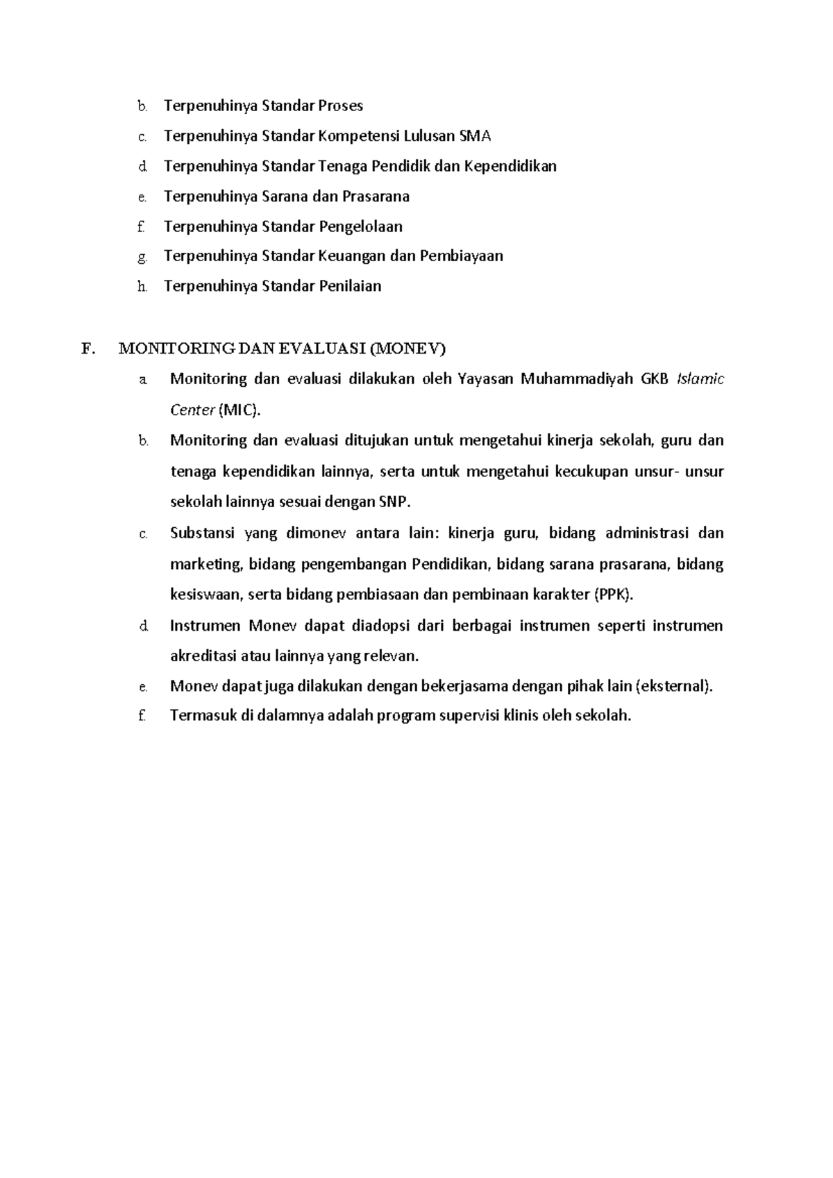 Monitoring DAN Evaluasi ( Monev) - B. Terpenuhinya Standar Proses C ...