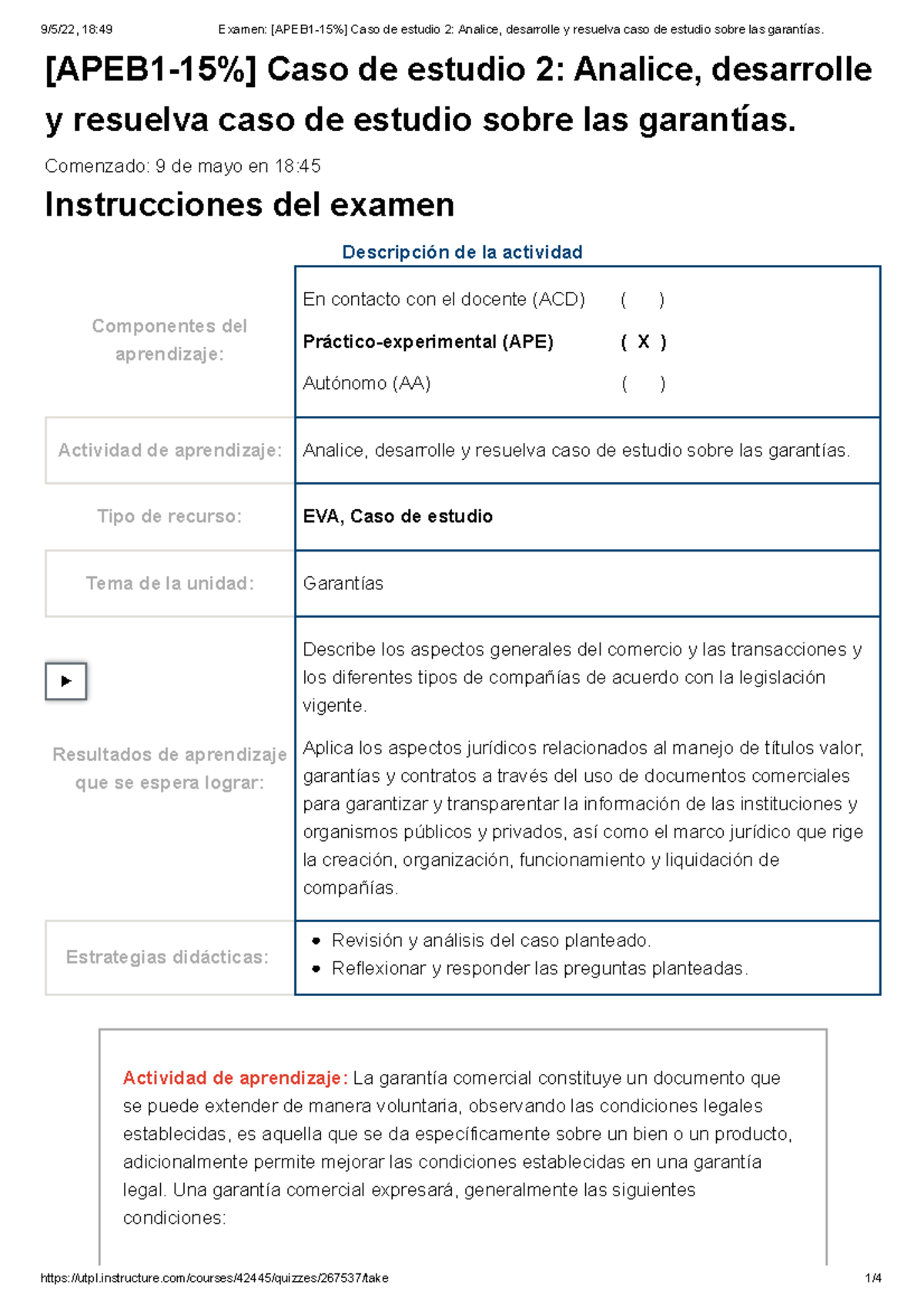 Examen [APEB 1-15%] Caso De Estudio 2 Analice, Desarrolle Y Resuelva ...