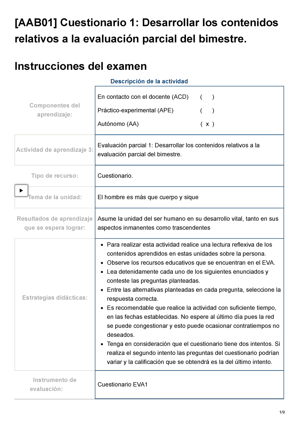 [AAB01] Cuestionario 1: Desarrollar Los Contenidos Relativos A La ...