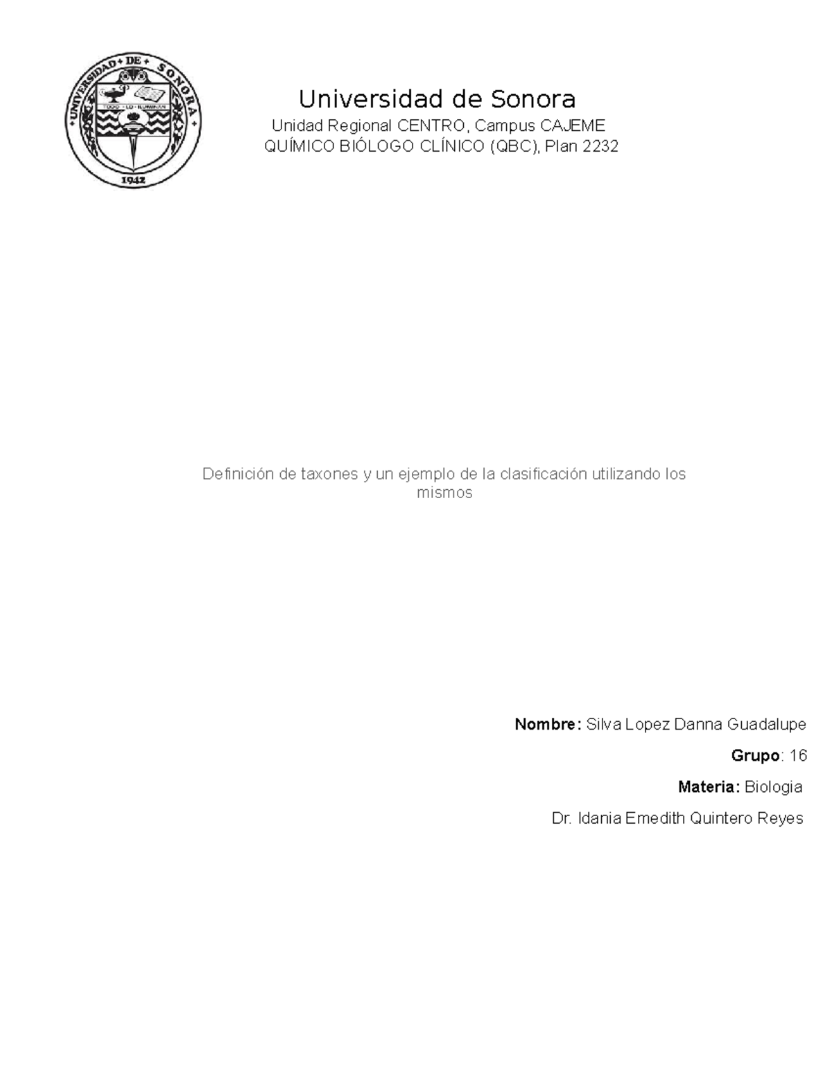 Definici n De Taxones Y Un Ejemplo De La Clasificaci n Utilizando Los 