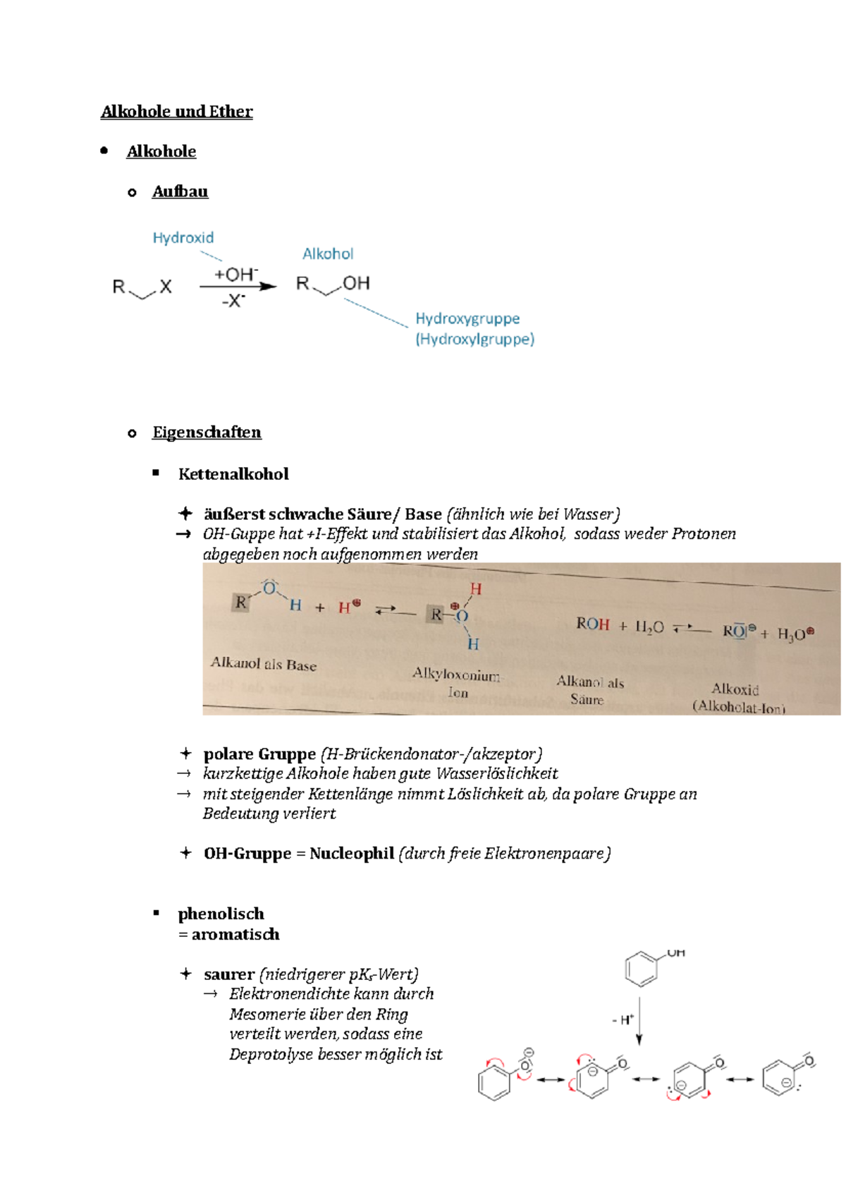 Funktionelle Gruppen Der Alkohole Alkohole und Ether - Chemie TB1- funktionelle Gruppen - Alkohole und