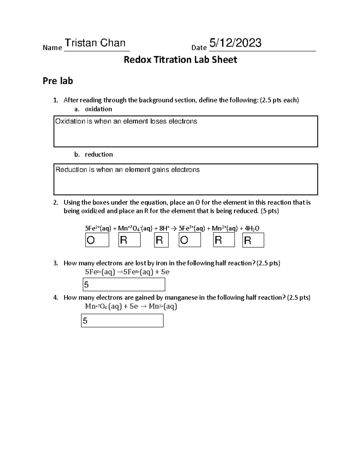 Redox Titration Lab Sheet 1 Docx Redox Titration Lab vrogue.co