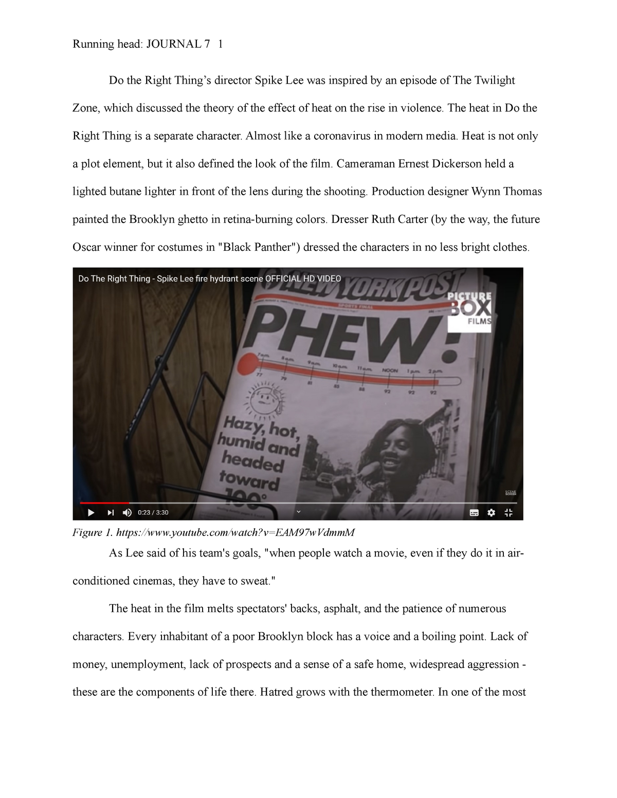 spike lee do the right thing essay