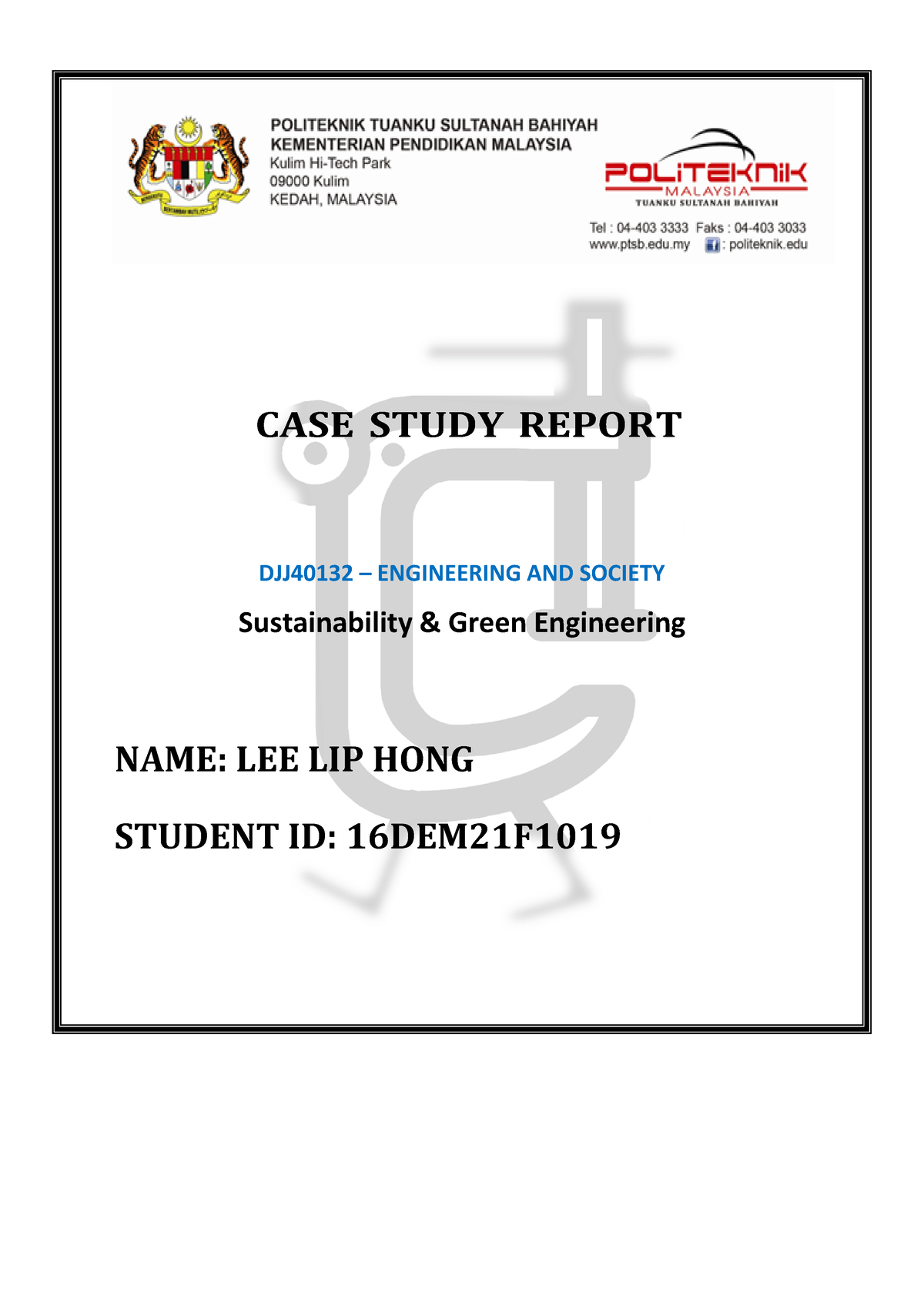 case study 1 engineering society politeknik