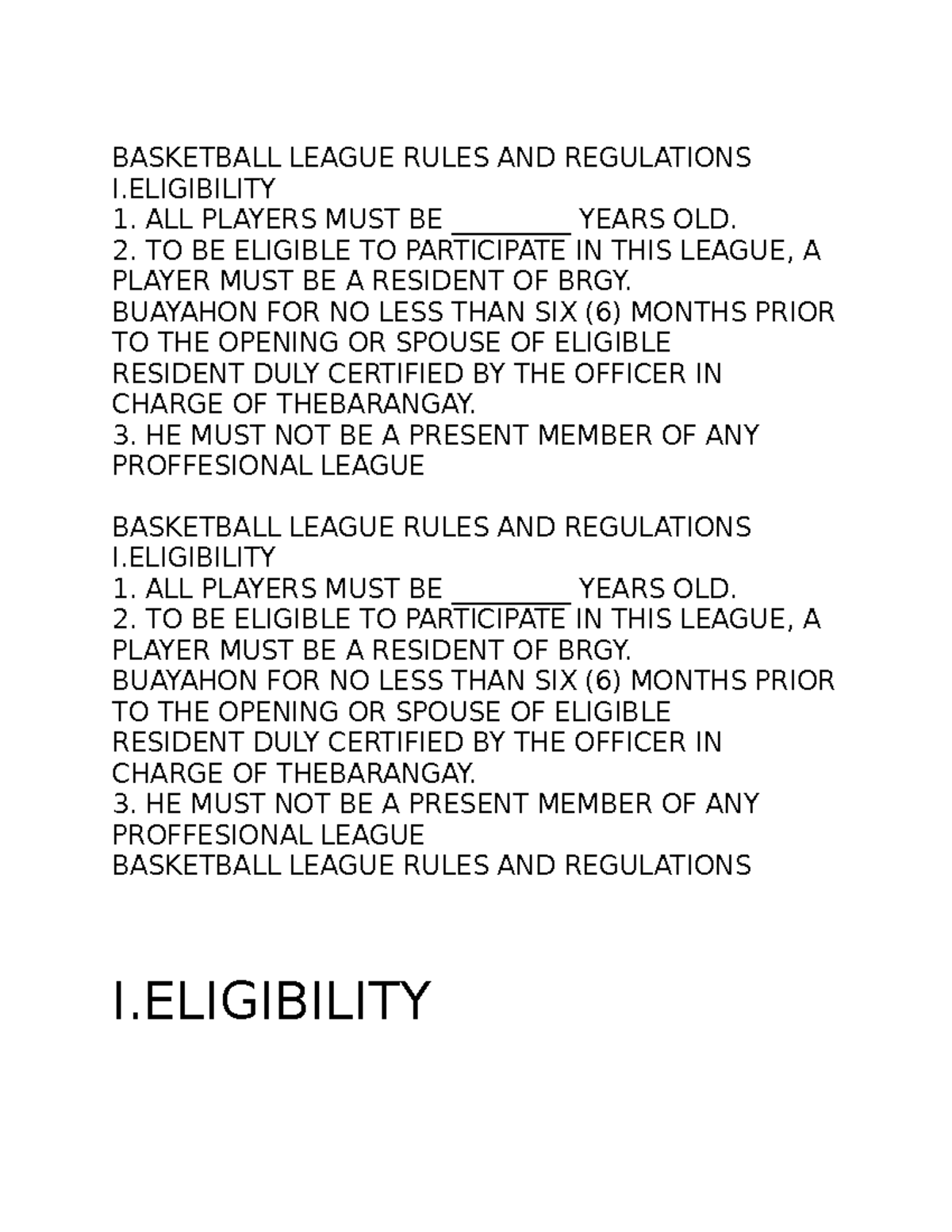 Inbound 73418592584436659 BASKETBALL LEAGUE RULES AND REGULATIONS I