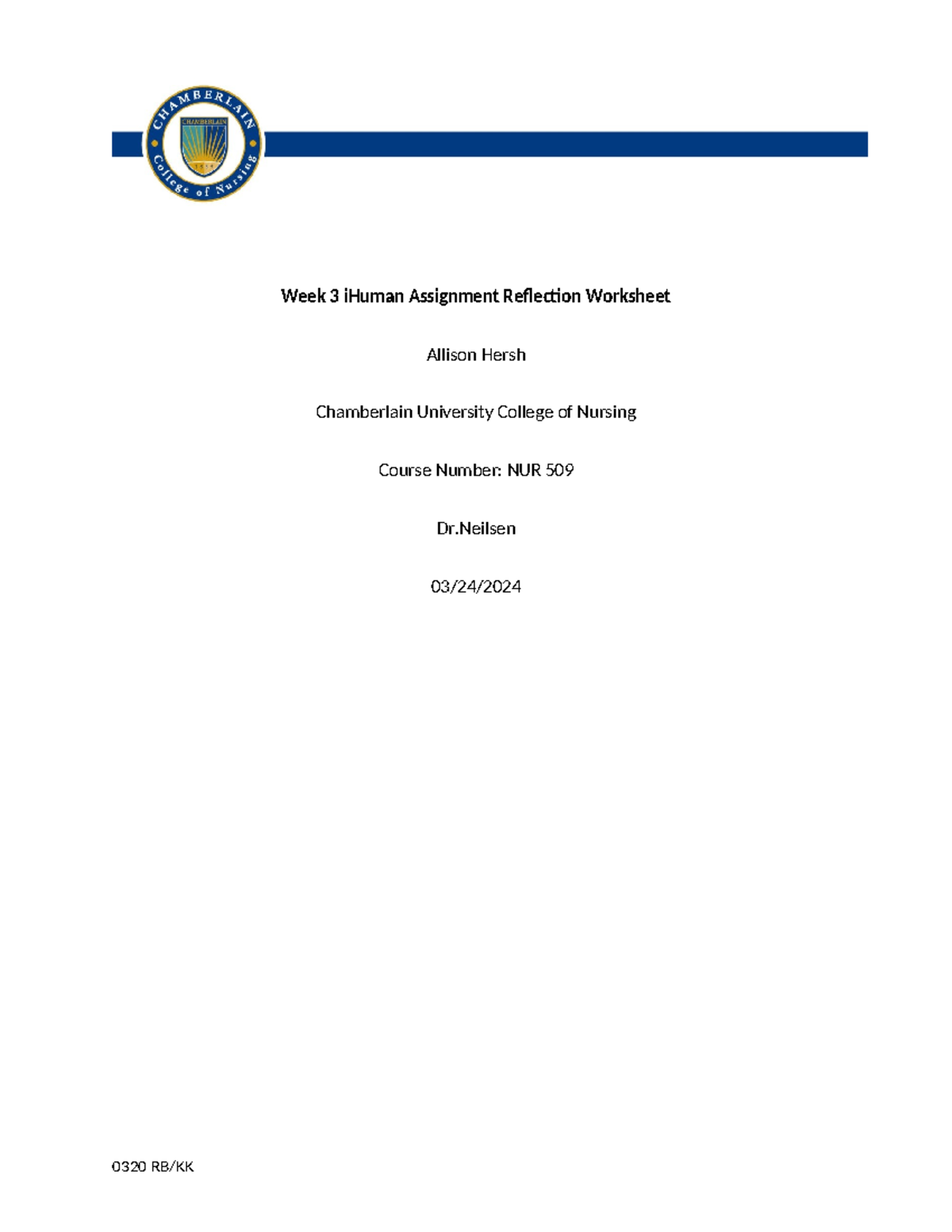 Week3 Reflection - Week 3 iHuman Assignment Reflection Worksheet ...