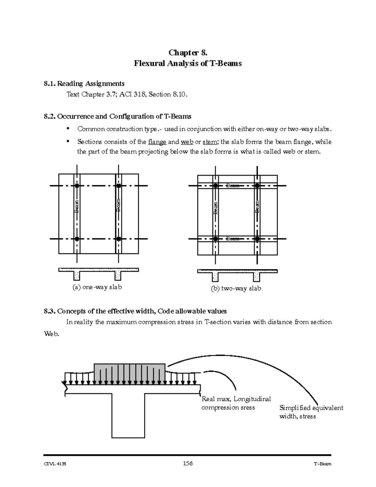 Chapter 8 Flexural Analysis of T-Beams - Chapter 8. Flexural Analysis ...