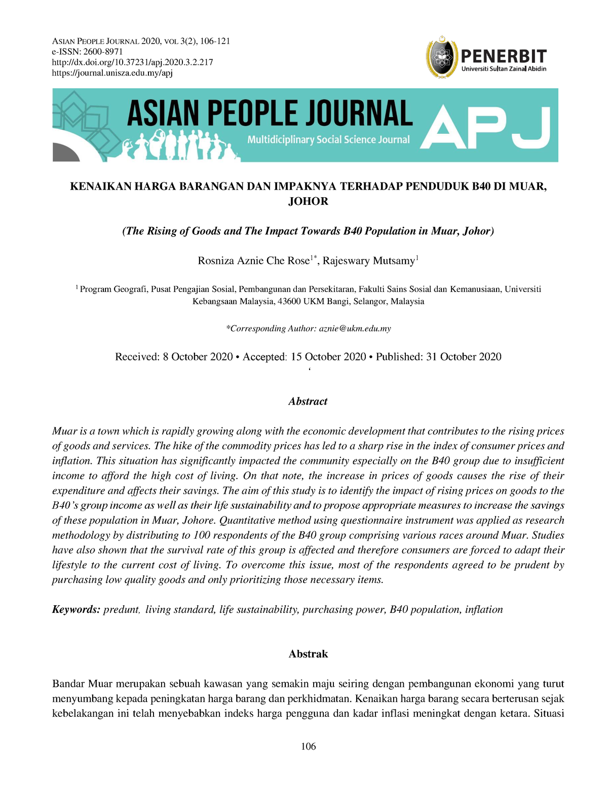 217-Article Text-807-1-10-202010 31 - ASIAN PEOPLE JOURNAL, 2020, VOL 3 ...