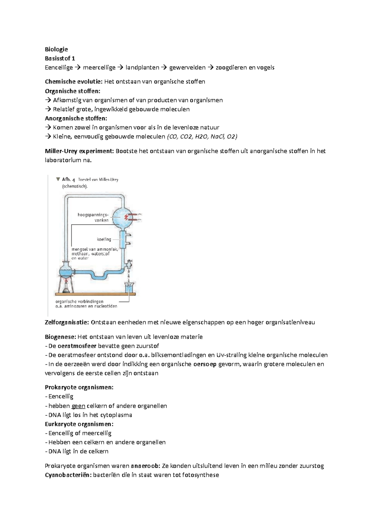 Samenvatting Th 4 Evolutie - Biologie Basisstof 1 Eencellige ...