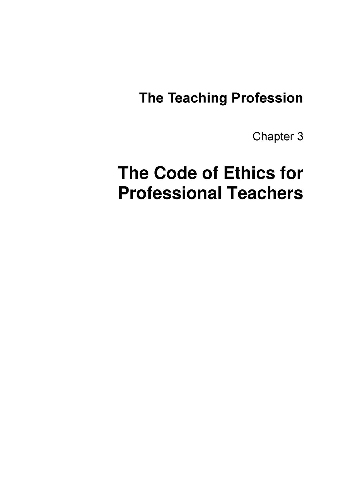 Lesson 3 - CPE - FTC3 22-1 Mrs. G. Pagunsan - The Teaching Profession ...