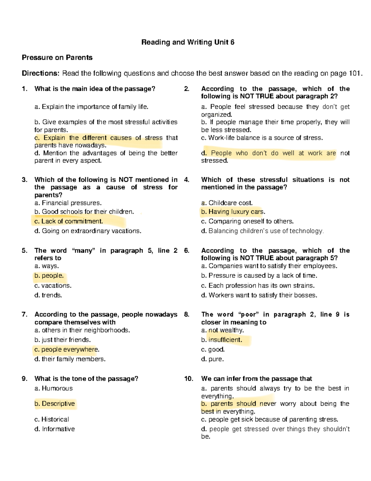 R%26W+Unit+6+Pressure+on+parents - Reading and Writing Unit 6 Pressure ...