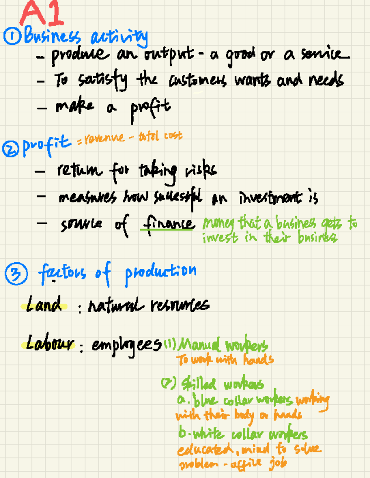 Business review - the note for the a3 - AIIBusinesscutivitg ...