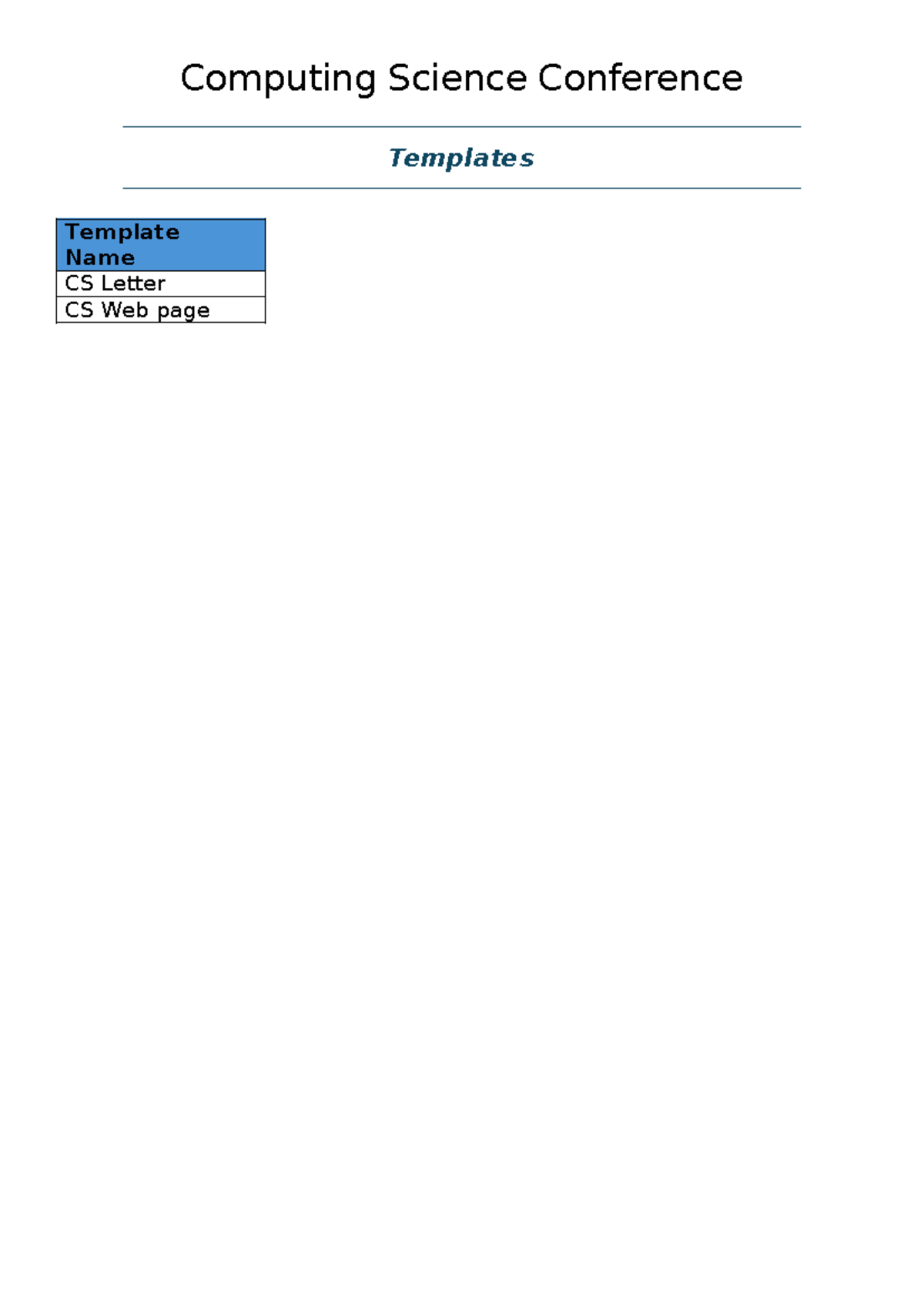7 Conference Templates - Computing Science Conference Templates ...