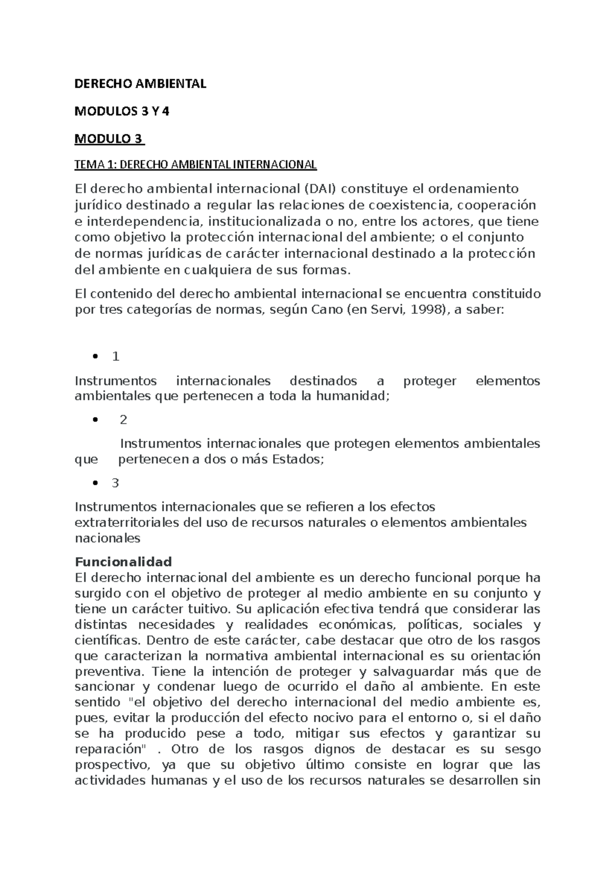 Ambiental Resumen 3Y4 - DERECHO AMBIENTAL MODULOS 3 Y 4 MODULO 3 TEMA 1 ...