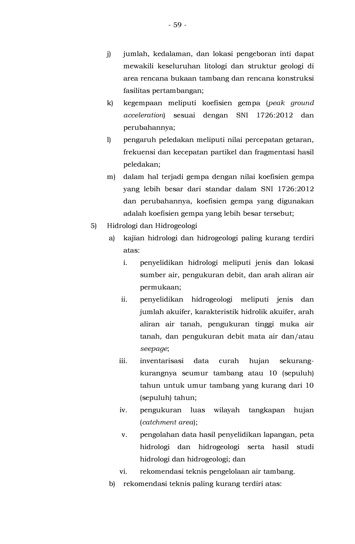 Keputusan Menteri ESDM Nomor 1827 K 30 MEM 2018-59 - 59 - J) Jumlah ...