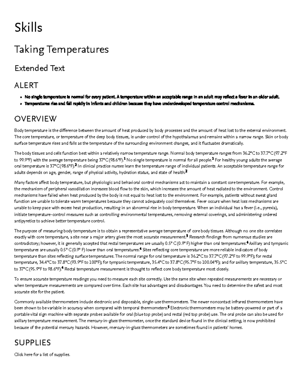 Taking Temperatures - Skills - NUR 205 - Studocu