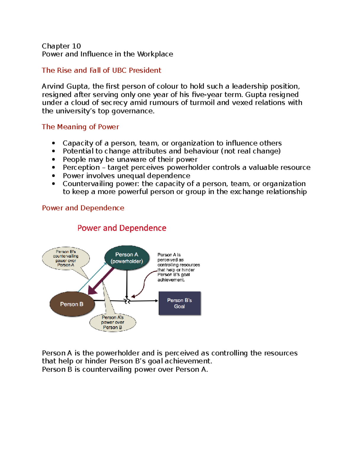 CH10 Power and Influence in the Workplace - Chapter 10 Power and ...