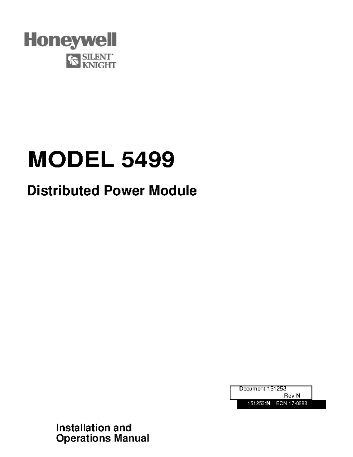 5499 Manual - FUENTE DE PODER REGULADA - Distributed Power Module MODEL ...