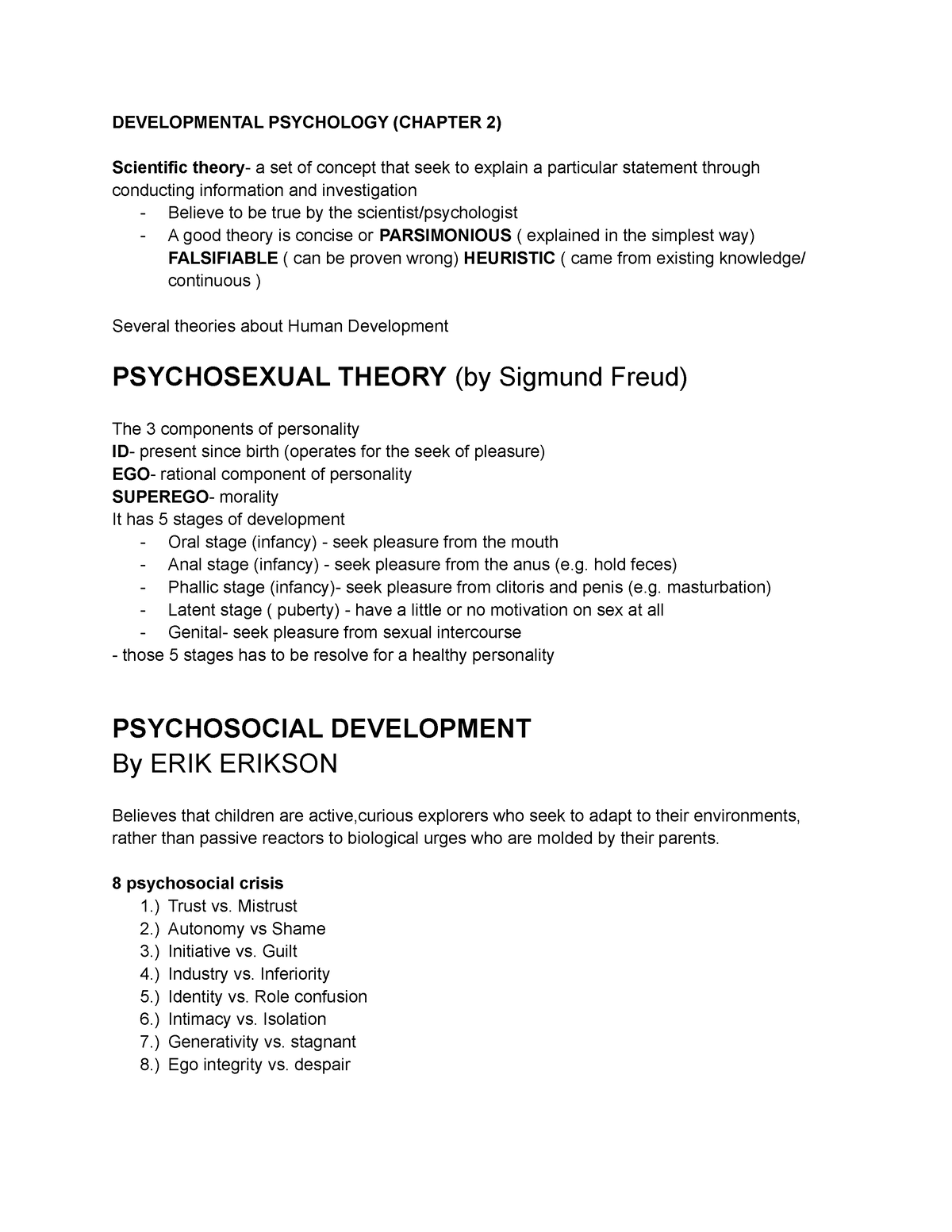 Developmental Psychology Summary Chapter 2 - ####### DEVELOPMENTAL ...