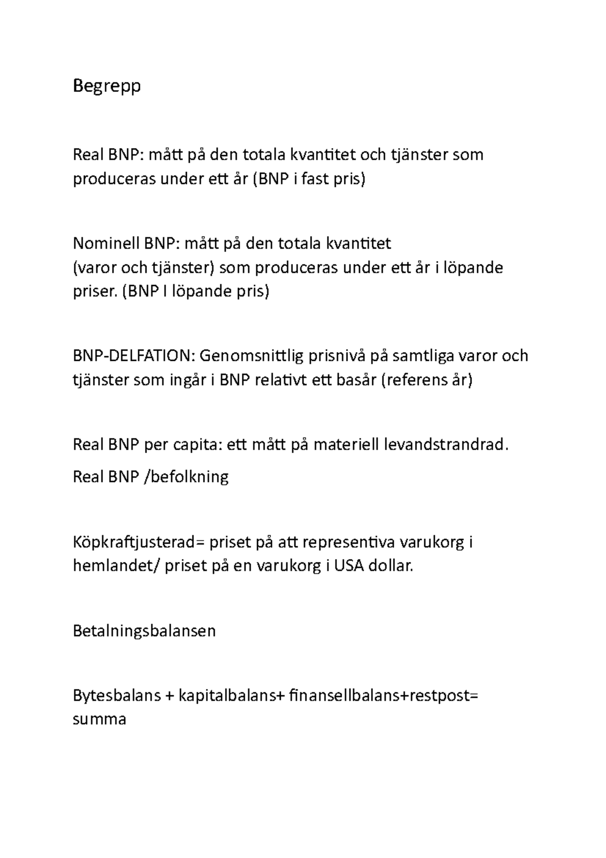 Begrepp - Begrepp Real BNP: Mått På Den Totala Kvantitet Och Tjänster ...