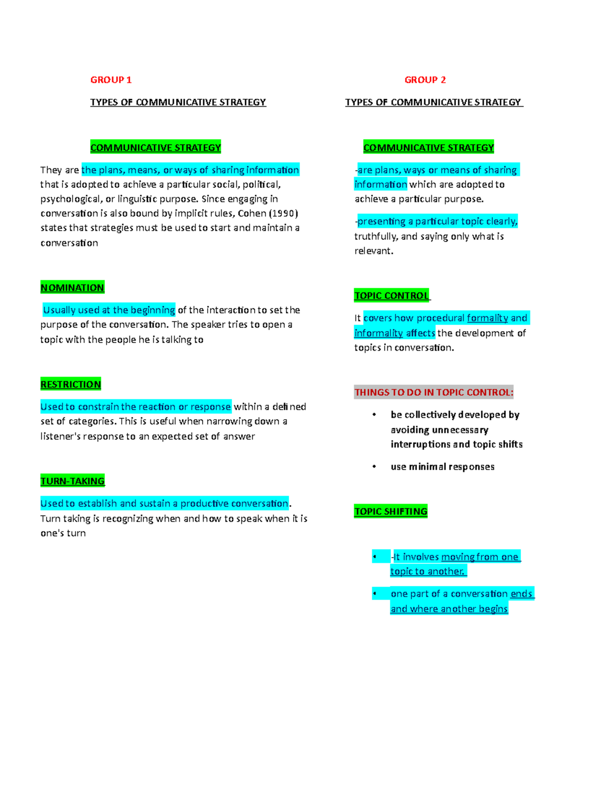 Reviewer ORAL COM Reporters - GROUP 1 TYPES OF COMMUNICATIVE STRATEGY ...