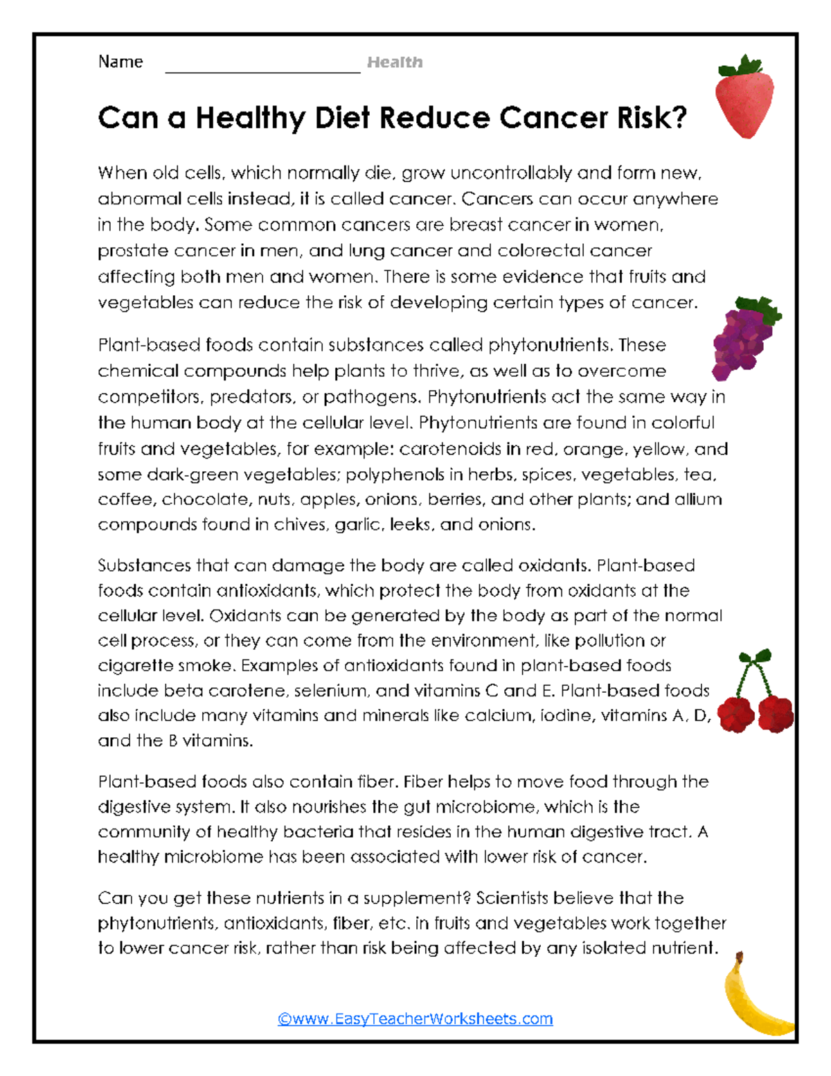 Cancer risk worksheet - The 2nd edition has been revised to incorporate ...