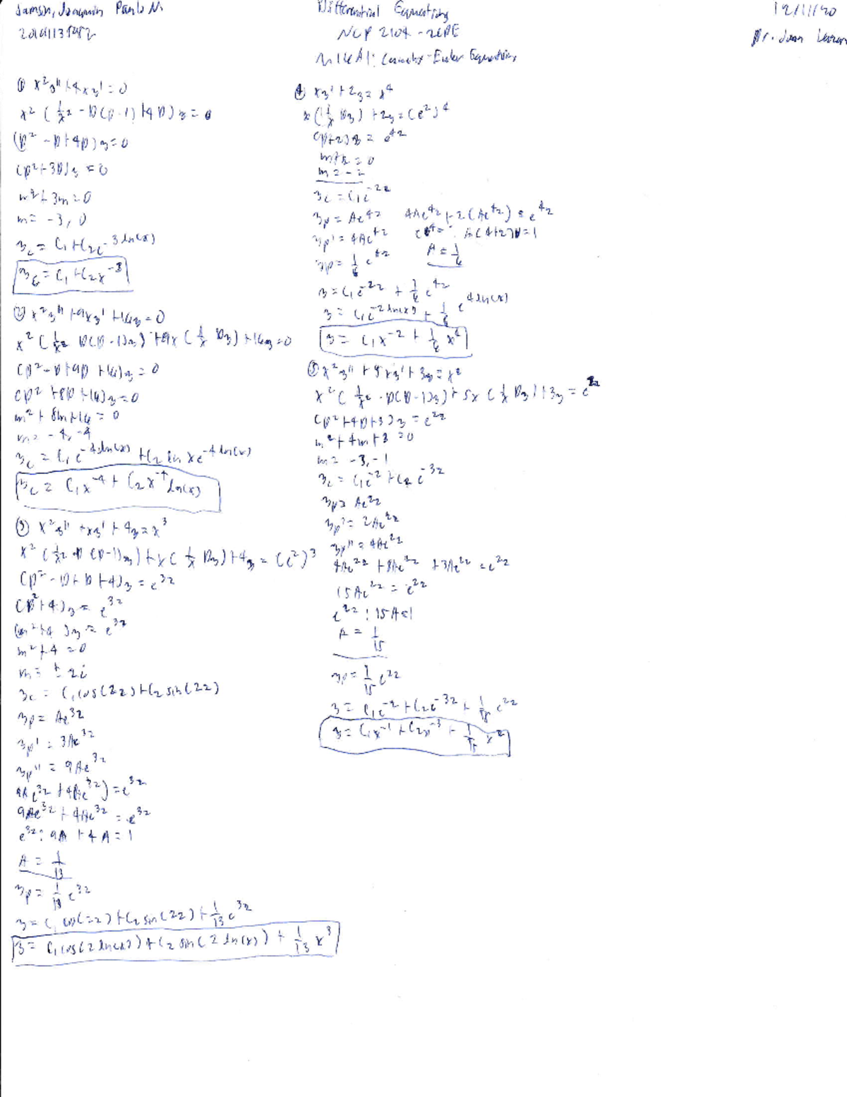 Module 16 Activity 1 in Differential Equations NCP 2104 ' l"tty, Jo