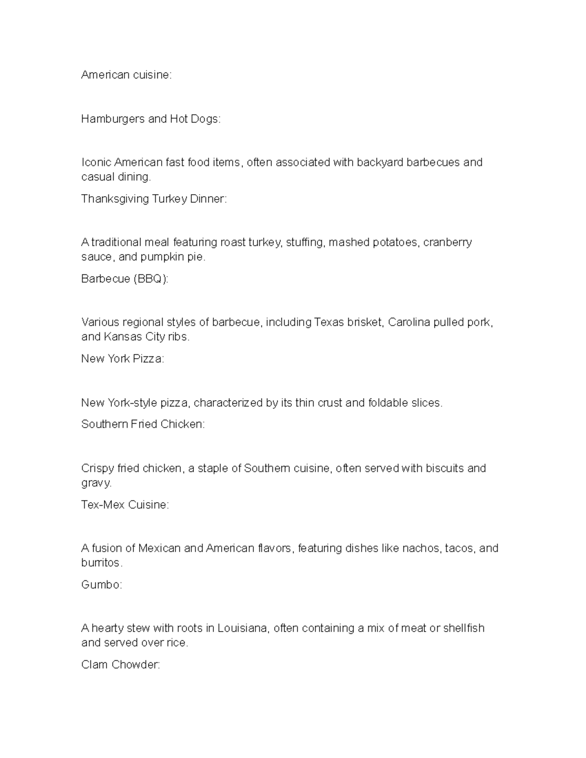 L9 Documento American cuisine Hamburgers and Hot Dogs Iconic American fast food items