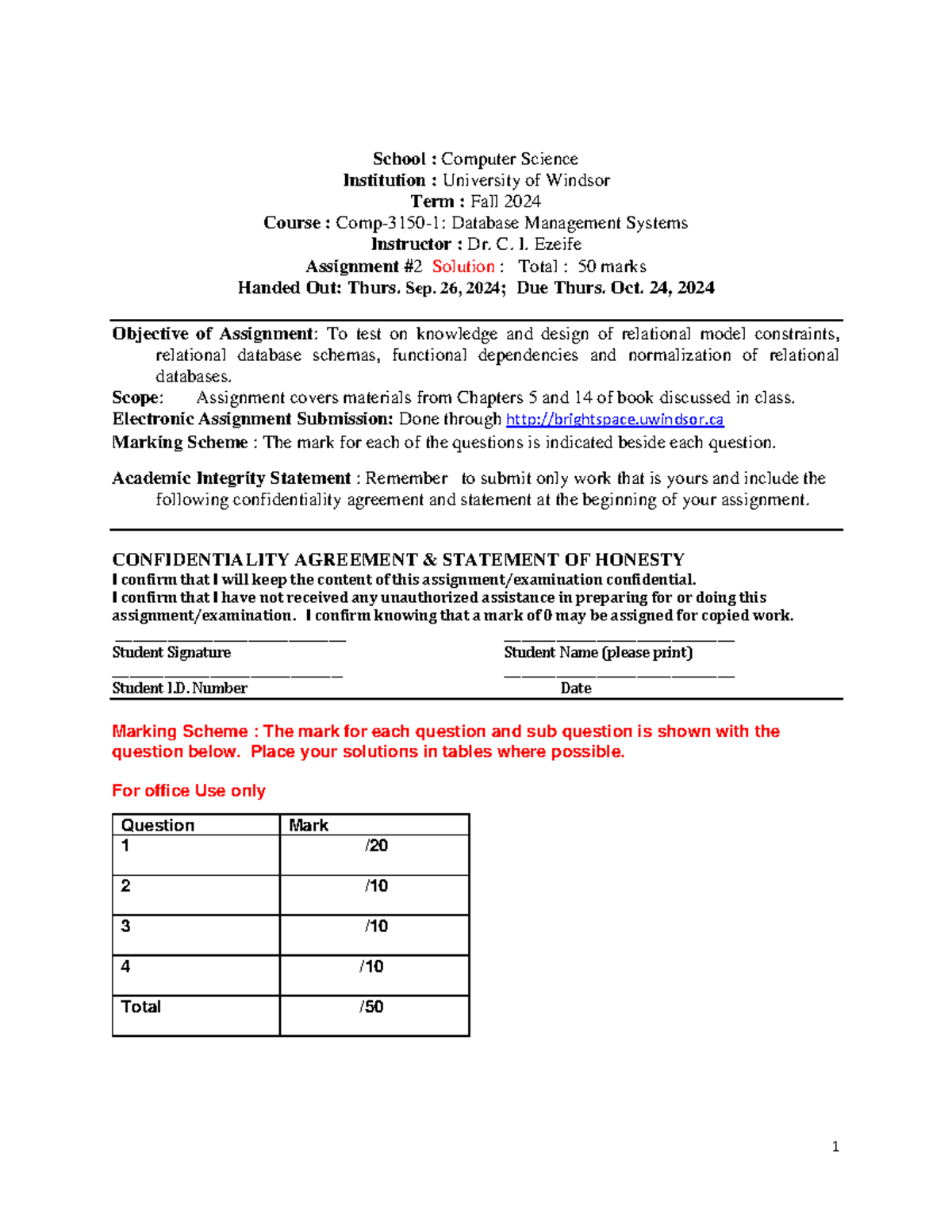 Assn2sln fall24 - Assignment 2 solution - School : Computer Science ...