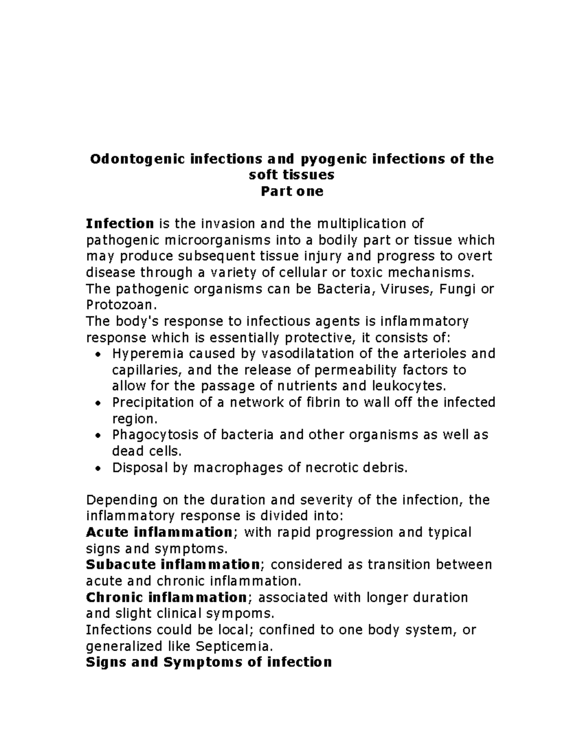 Lec(12) Odontogenic infections - Odontogenic infections and pyogenic ...