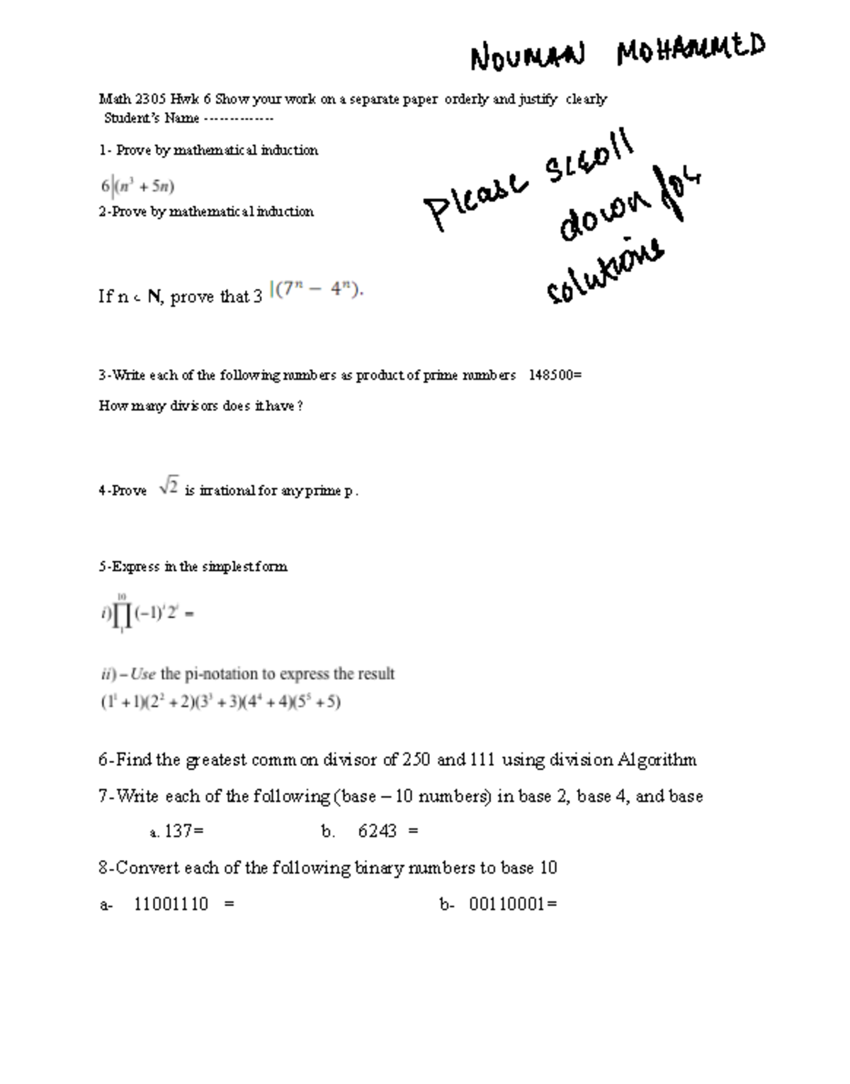 HW+6+Spring+2022 - Homework for discrete math - Math 2305 Hwk 6 Show ...