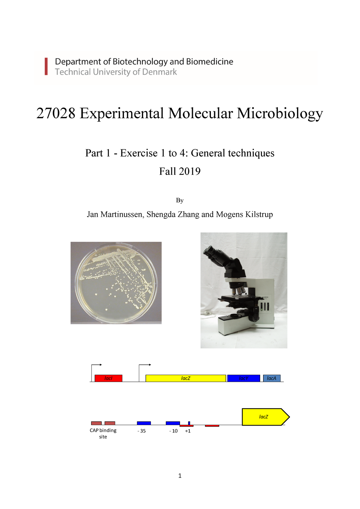 Lab Compendium - 27028 Experimental Molecular Microbiology_Part 1 ...