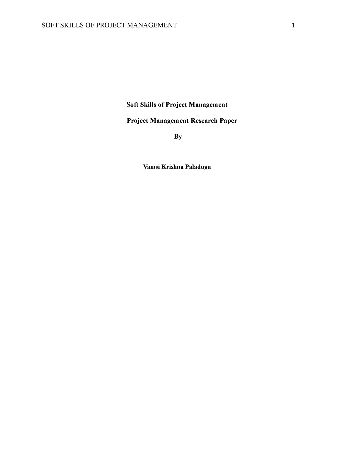 soft skills of project management research paper